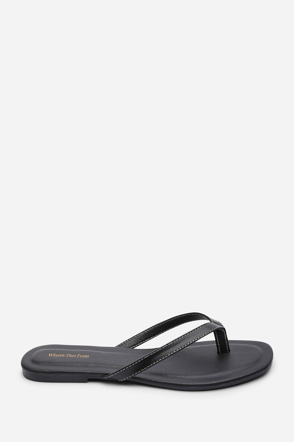 Where's That From Arrow' Flip Flop Sandal With Contrast Stitch Detail