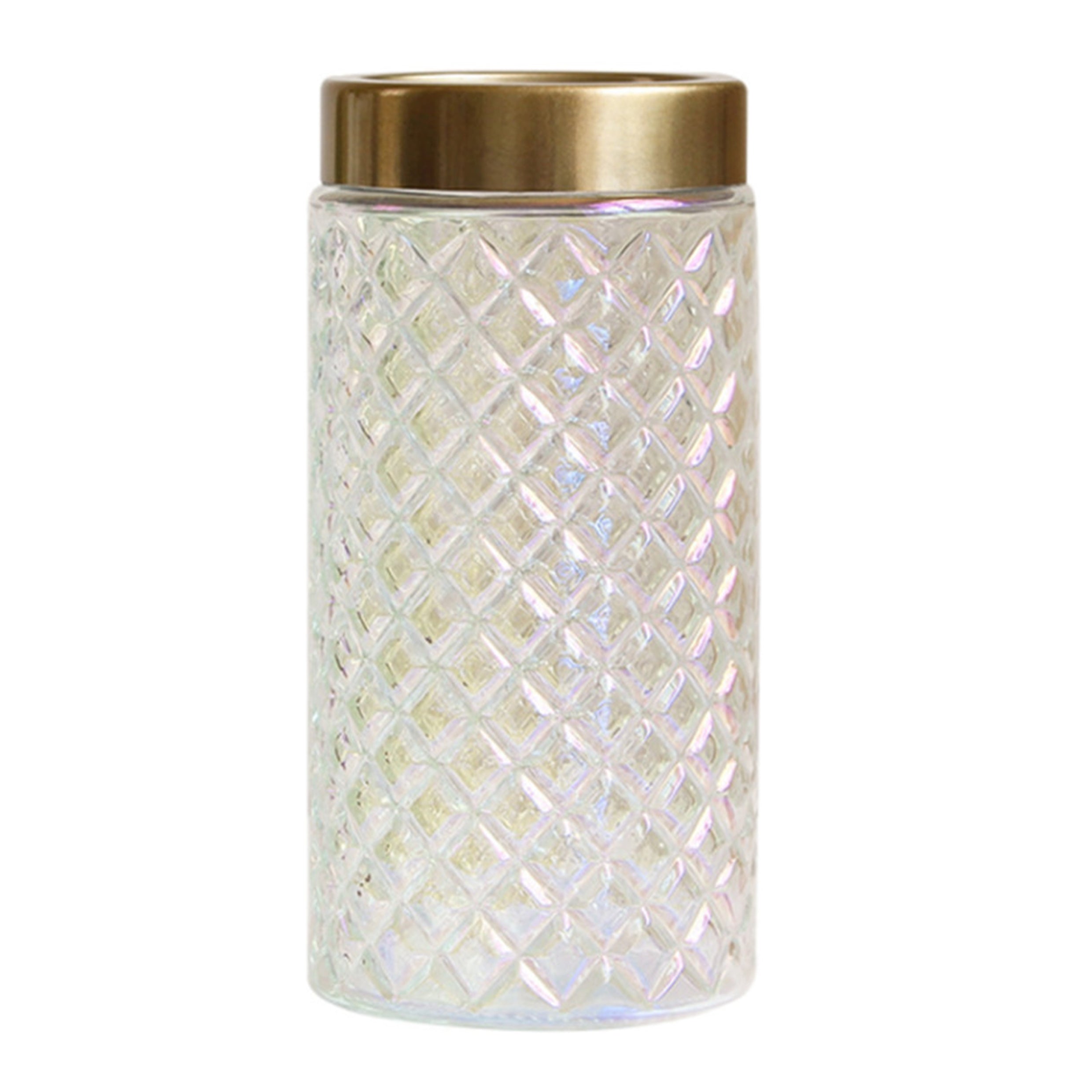 QUVIO Vaas met goud patroon - 22 cm - Goud