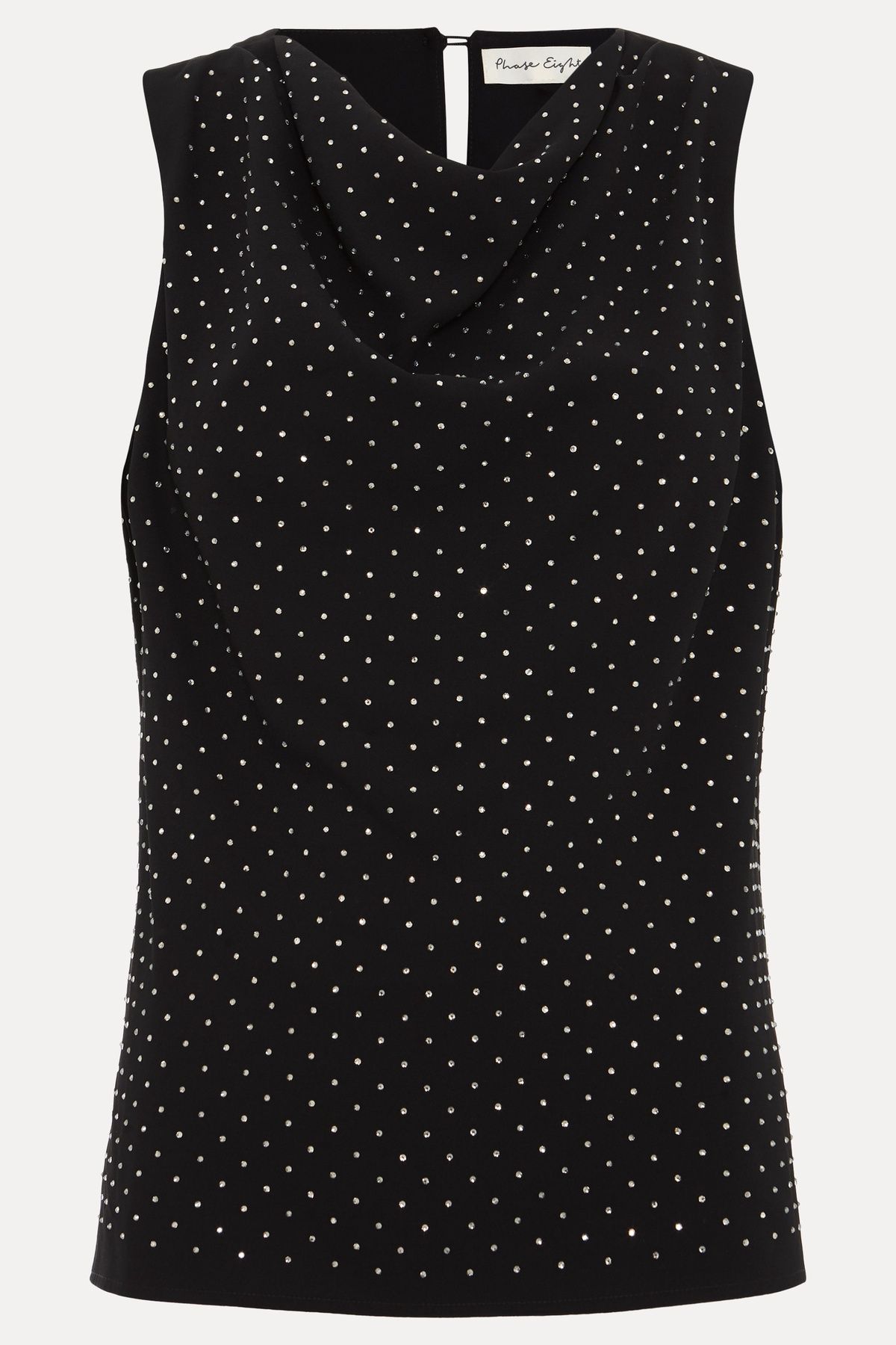 Phase Eight Ottie Black Cowl Neck Top