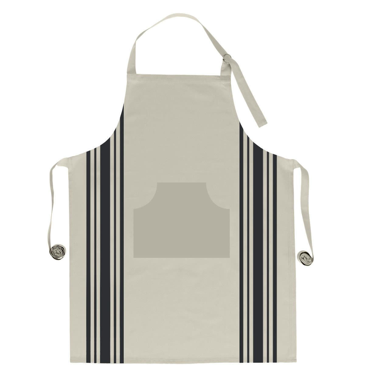 PURELIFE - Tablier de cuisine en coton  carbone 70 x 90 cm