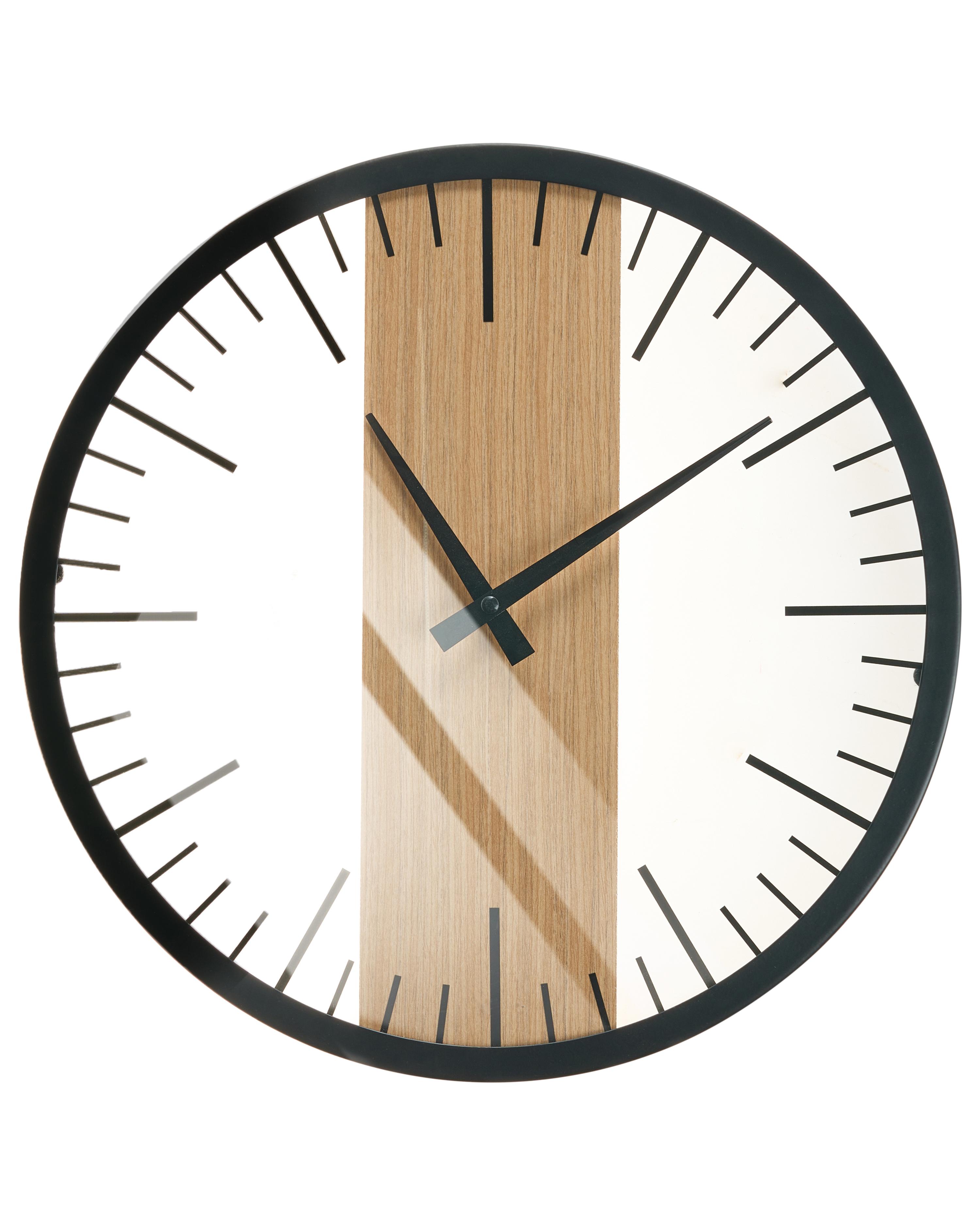 Wall Clock VILLORA 38 cm Brown/ Black