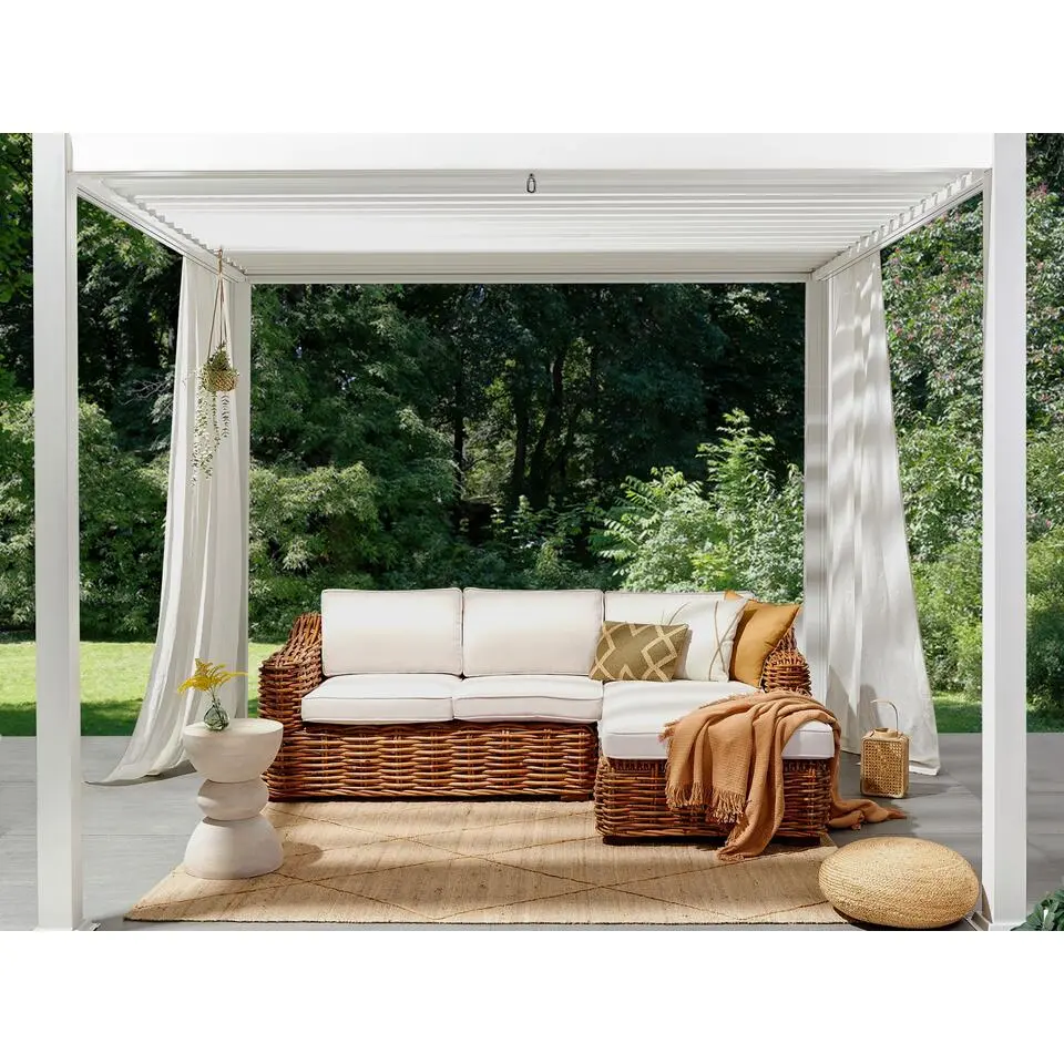 BRIATICO - Tuinbank - Gebroken wit - Rotan