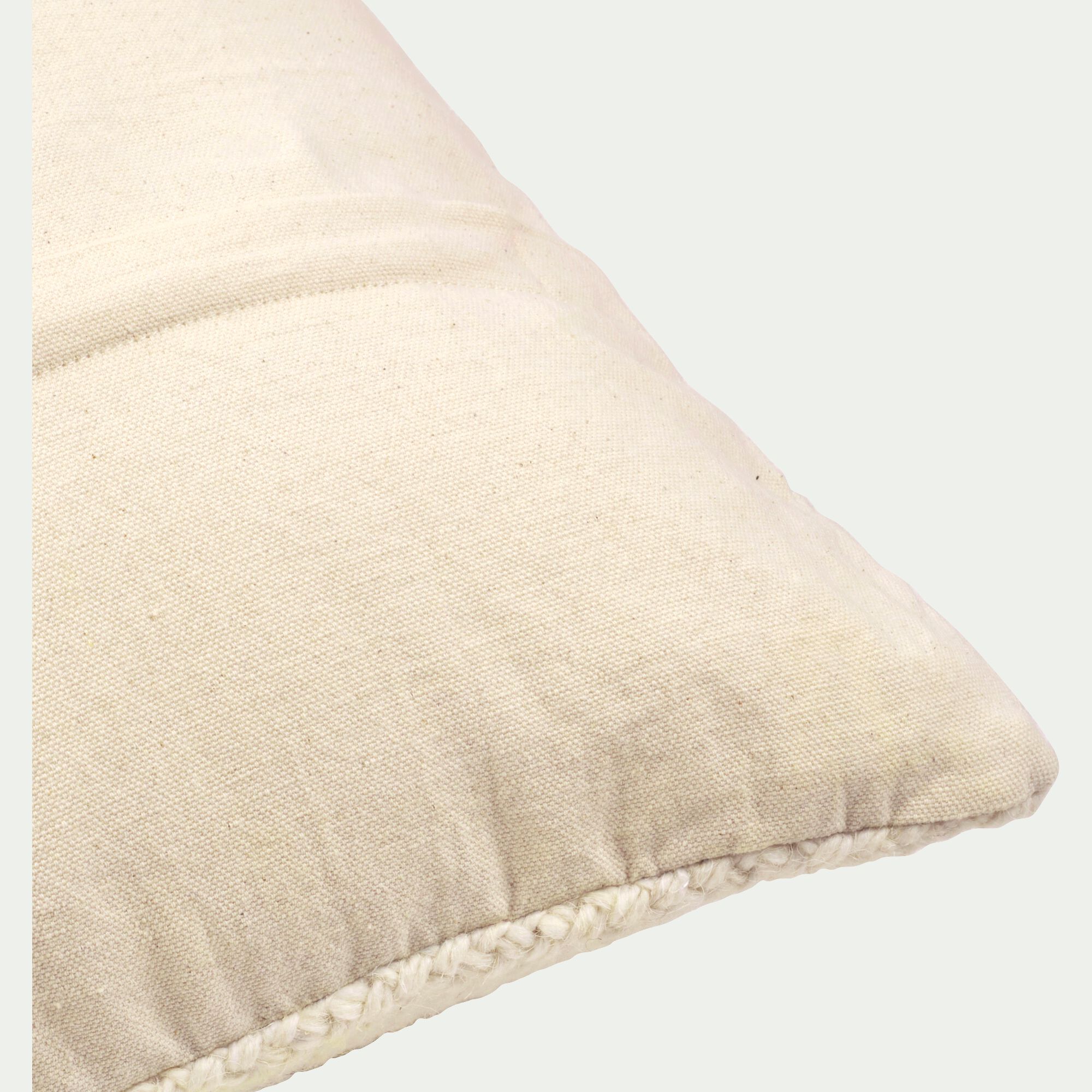 SOLACE - Coussin en laine et coton 45x45cm - écru