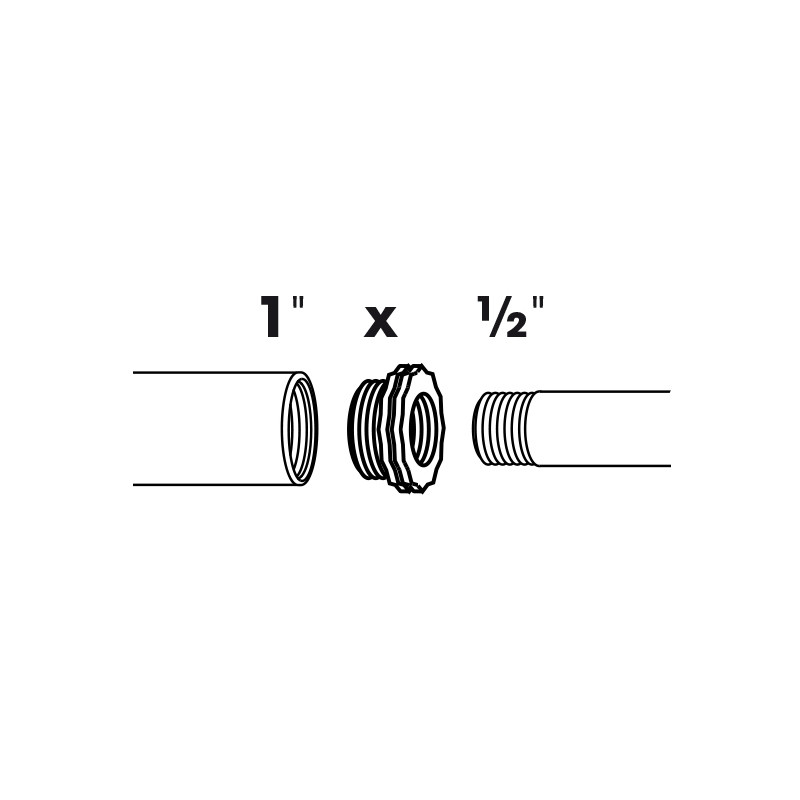 Embout de réduction mâle 1 x filetage extérieur 1 x 1/2