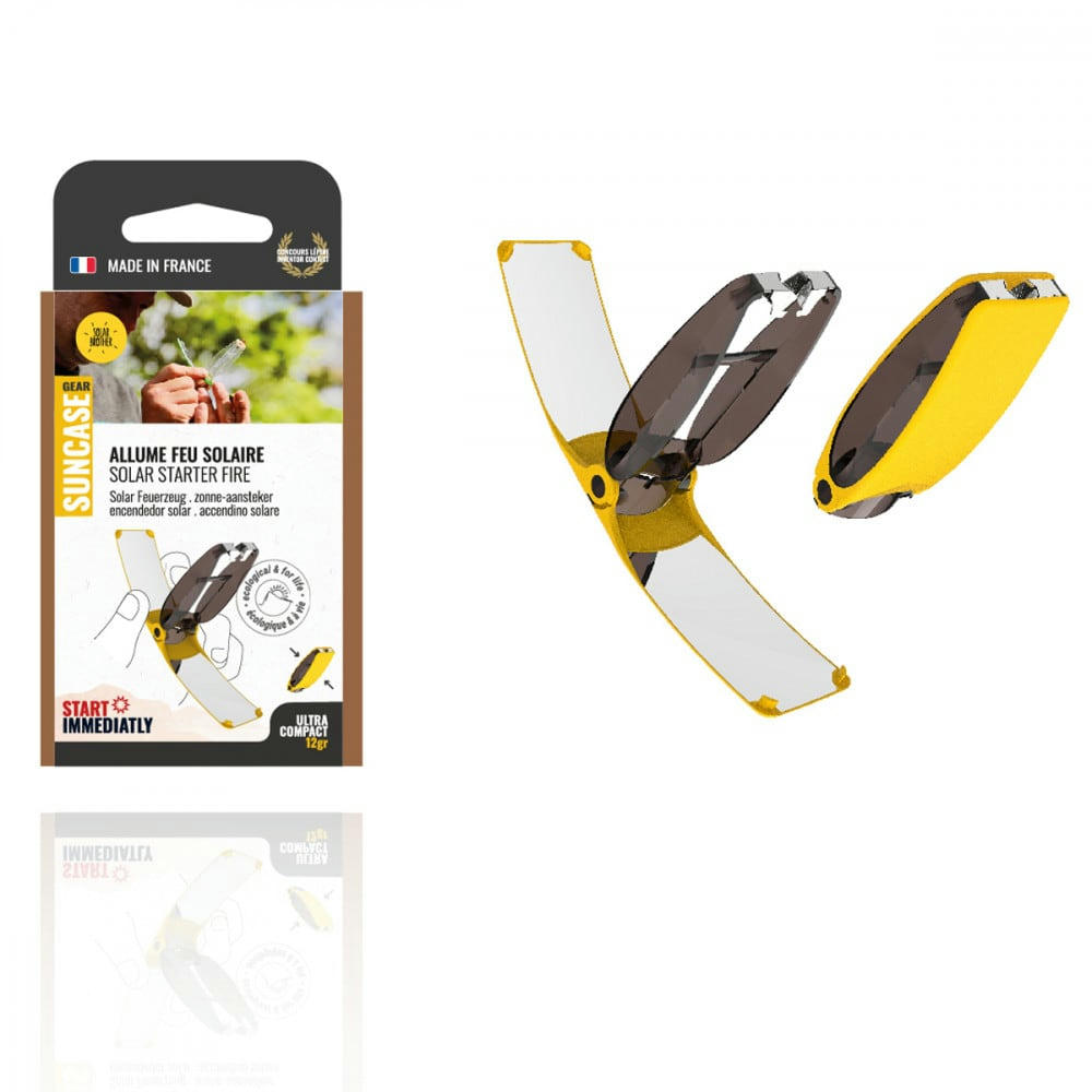 - Briquet solaire suncase gear plastique jaune