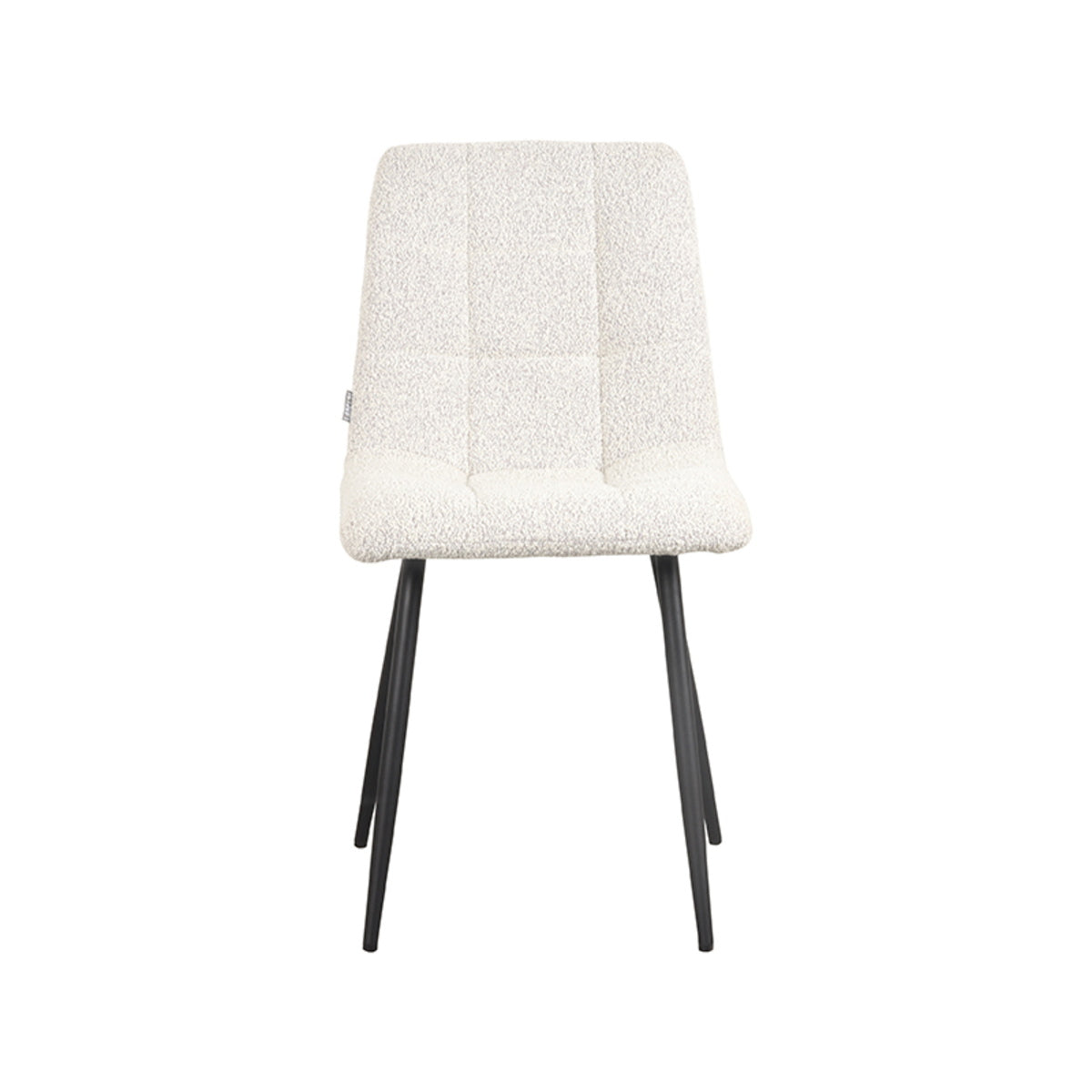LABEL51 Eetkamerstoel Juul - Champagne Bouclé - Zithoogte 46cm - Set van 2