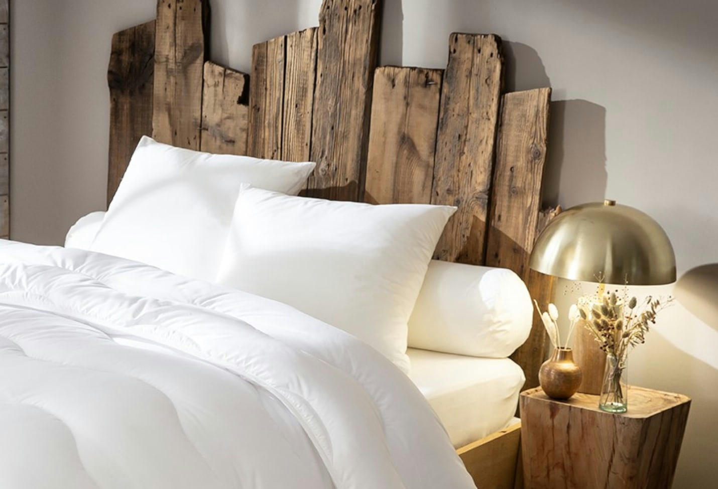 - Traversin Douceur 140 cm coton moelleux blanc