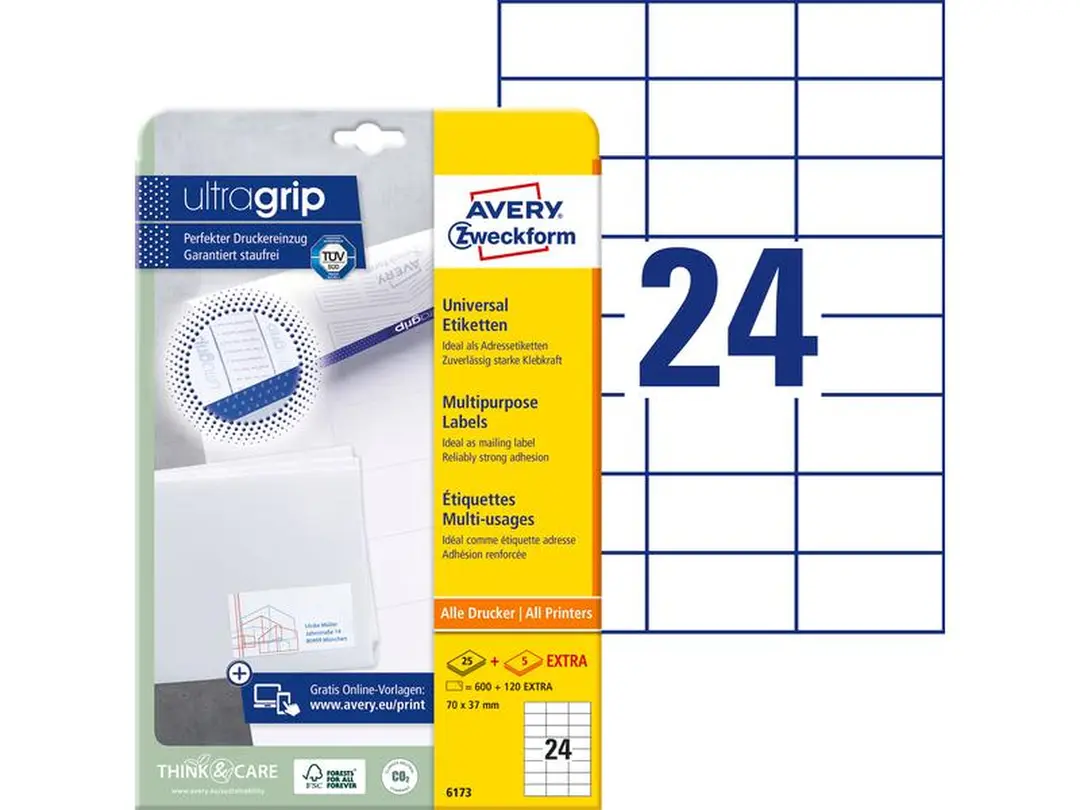 Etiketten 25er-Set Universal-Etiketten