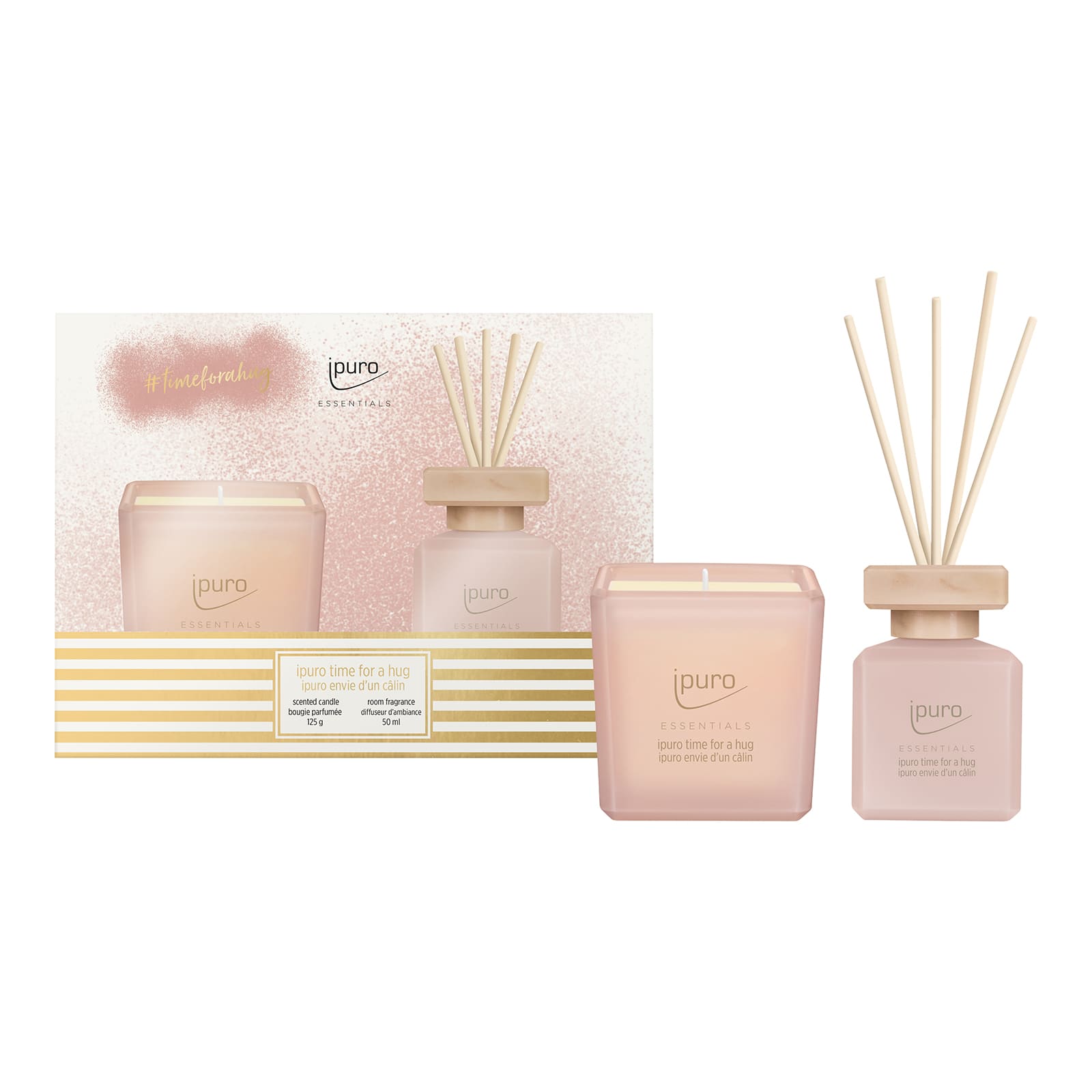 ipuro ESSENTIALS Geschenk-Set Time for a Hug Rosa, 2 -tlg., 50 ml