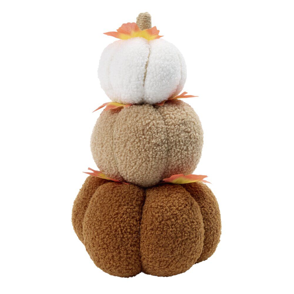 Citrouille superposées automne x3 coton et laine bouclée