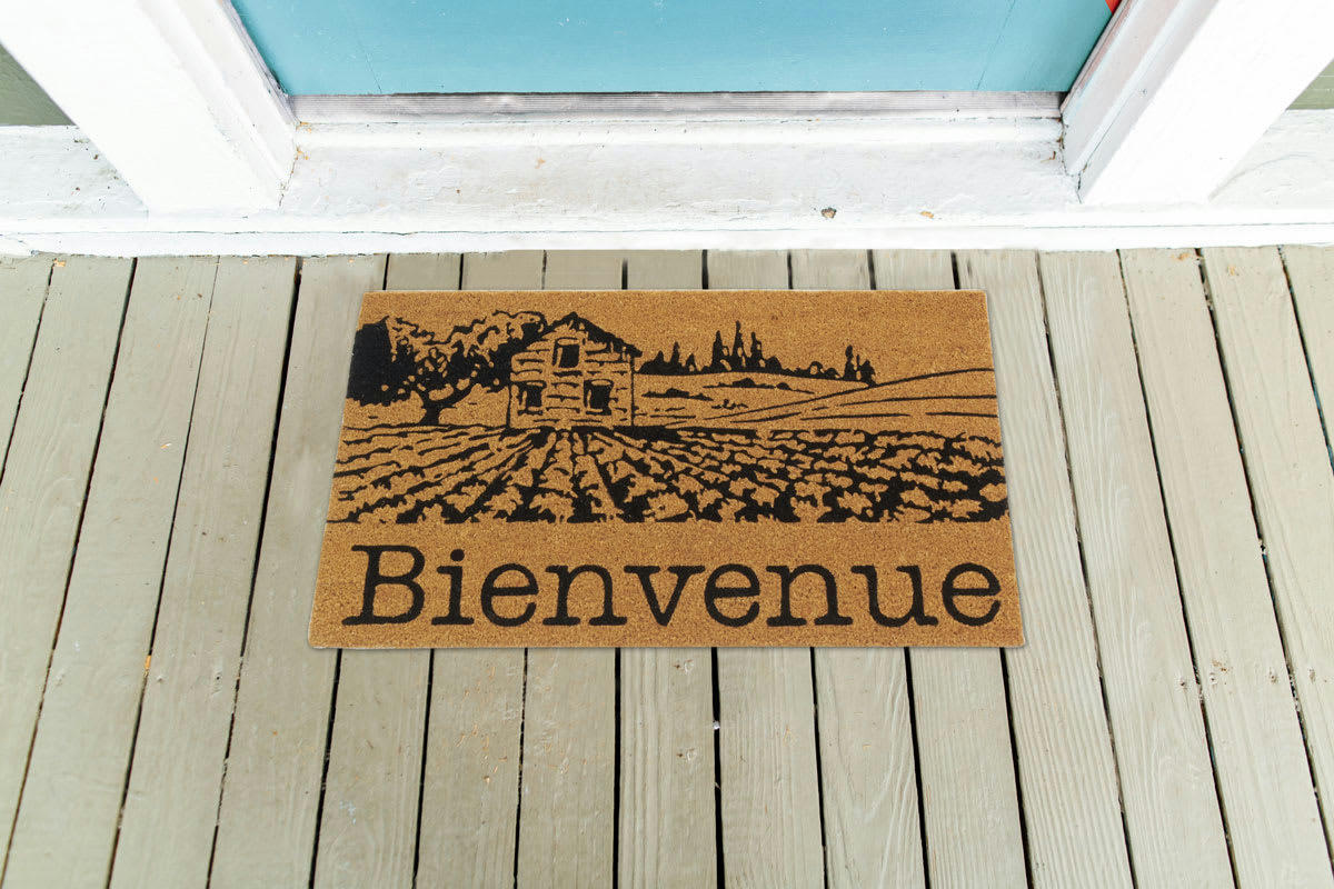 - Paillasson coco intérieur extérieur 75 x 45 cm village de provence bie