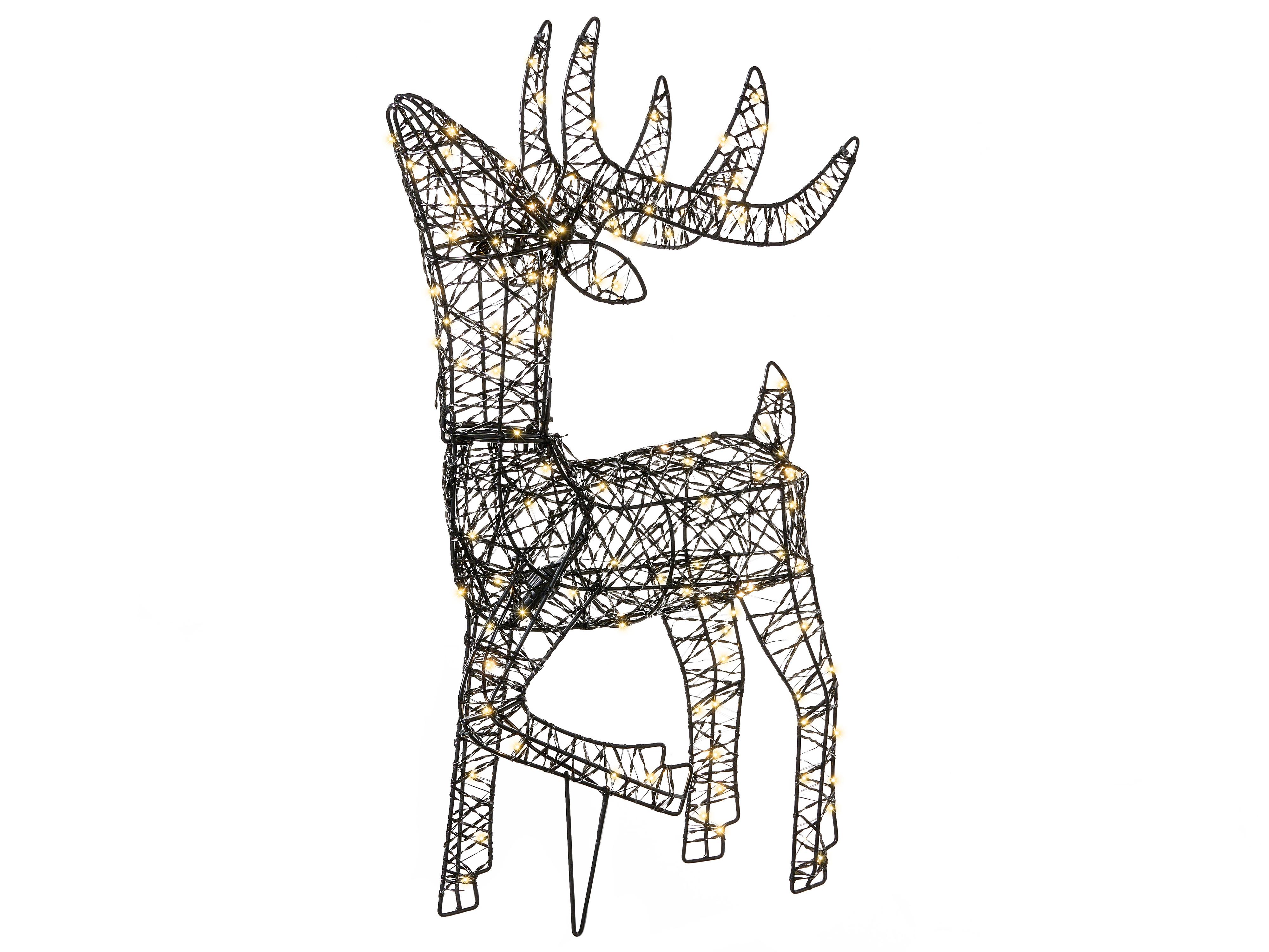 Outdoor Decoration LED RAVSJON Reindeer 58 cm Black