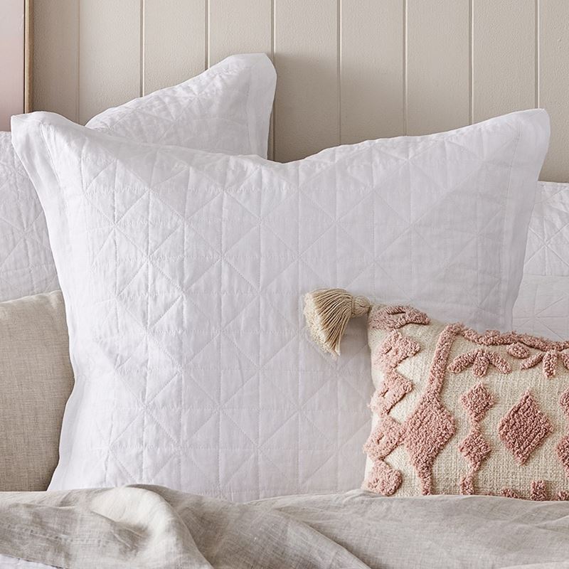 Vintage Washed Linen White Coverlet Separates