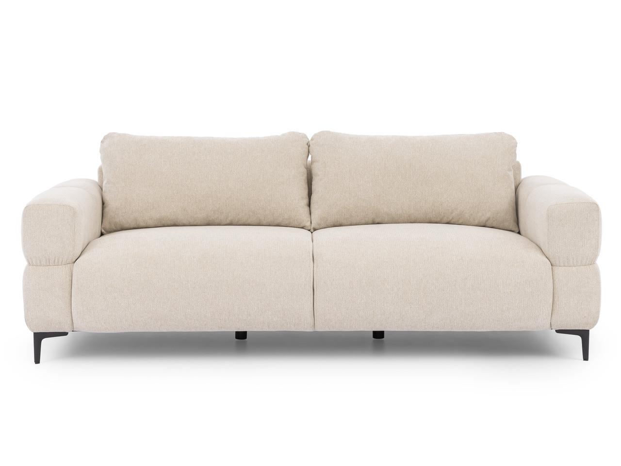 Ropez Helio sofa 3 osobowa nogi metalowe wysokie tkanina Aragon 03 kremowy