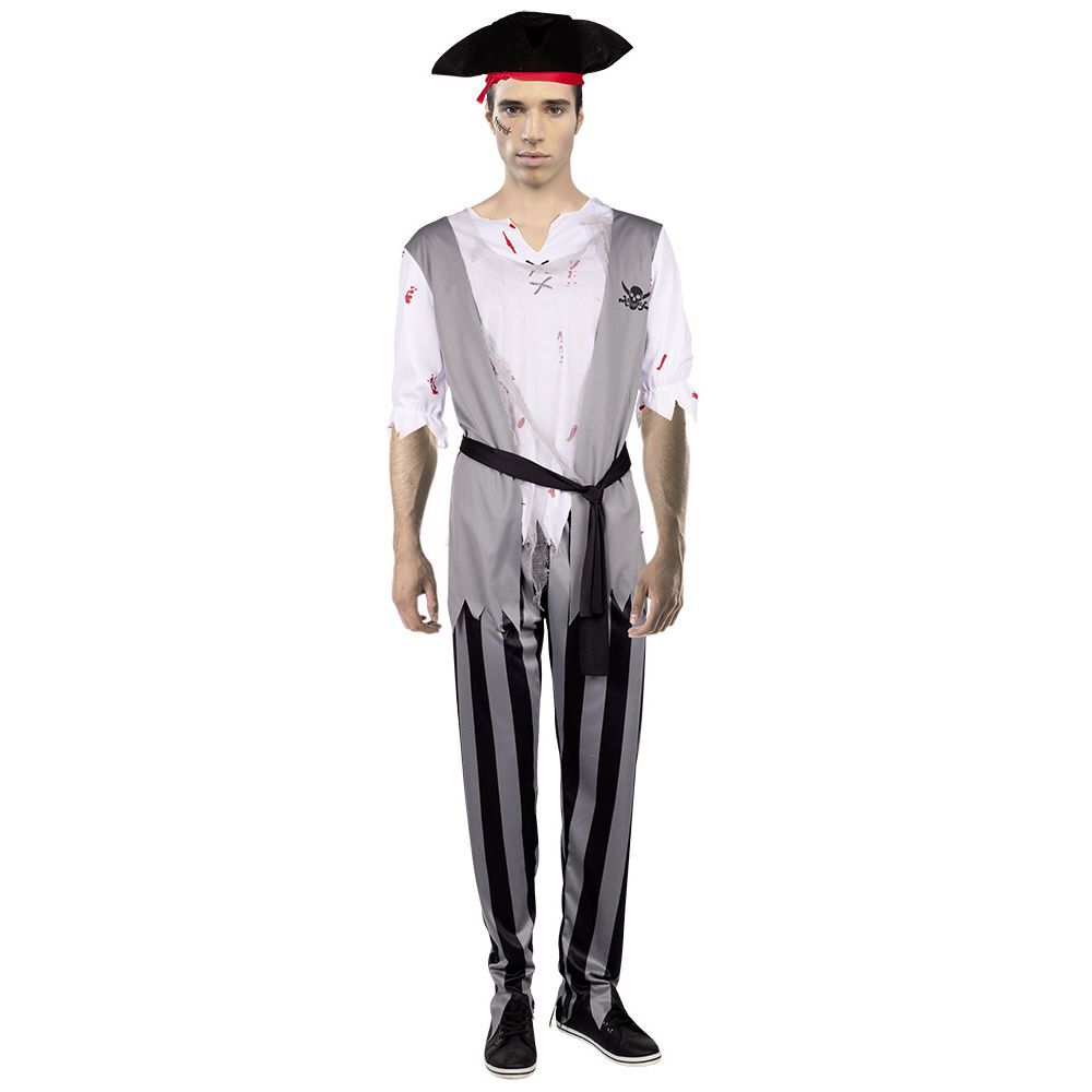 Déguisement adulte Halloween pirate tshirt pantalon Taille S