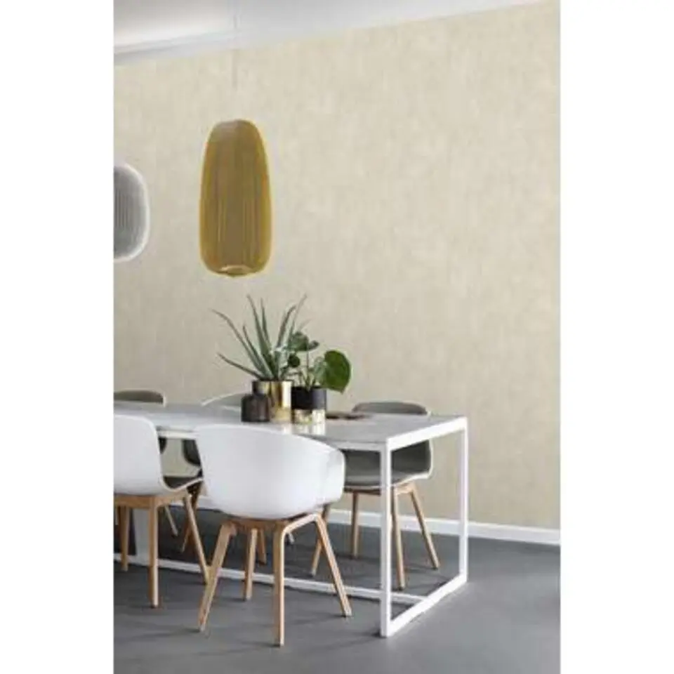 ESTAhome behang - geschilderd effect - donker beige - 0.53 x 10.05 m