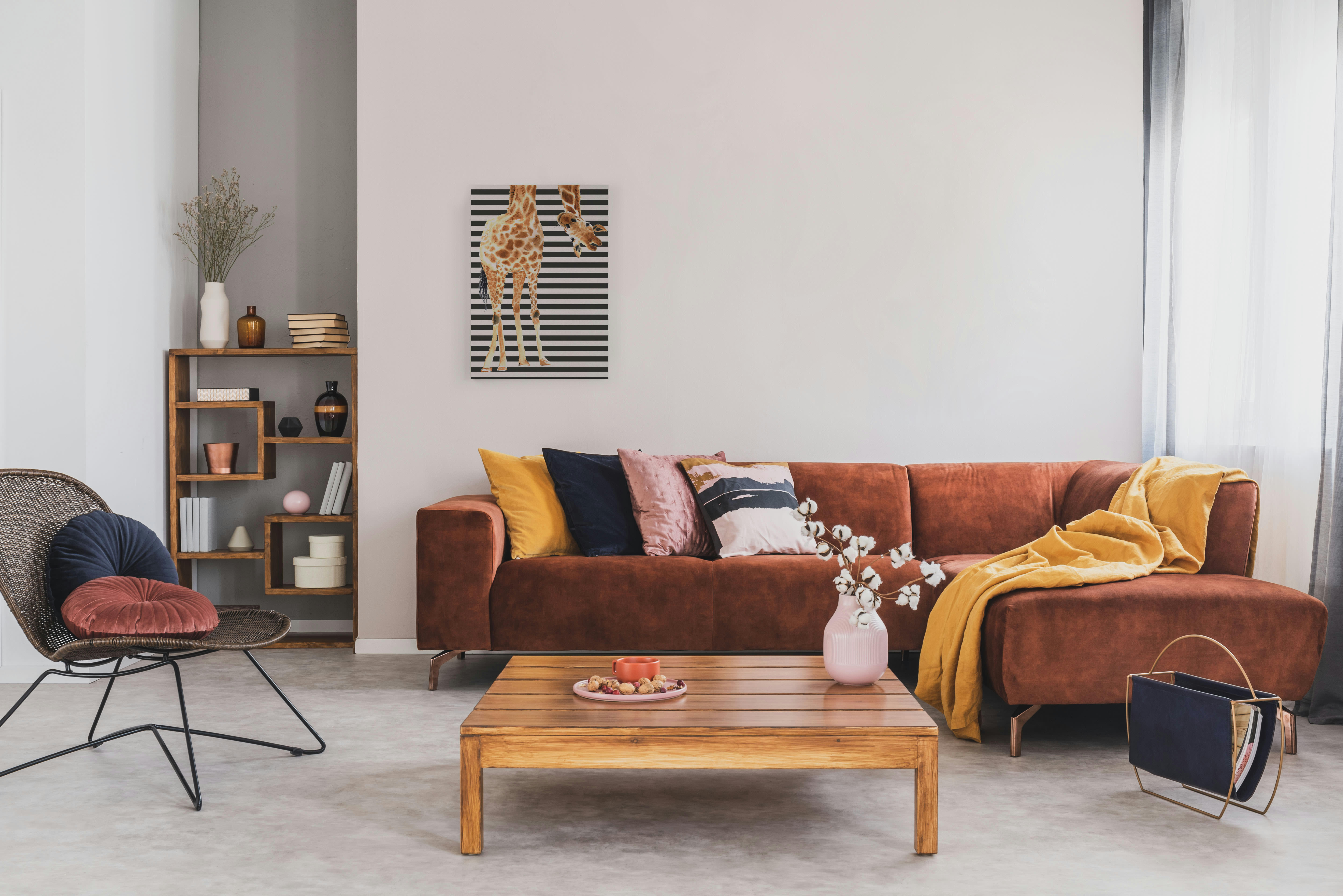 GIRAFFE - Peinture sur toile 60x40 imprimé HD giraffe