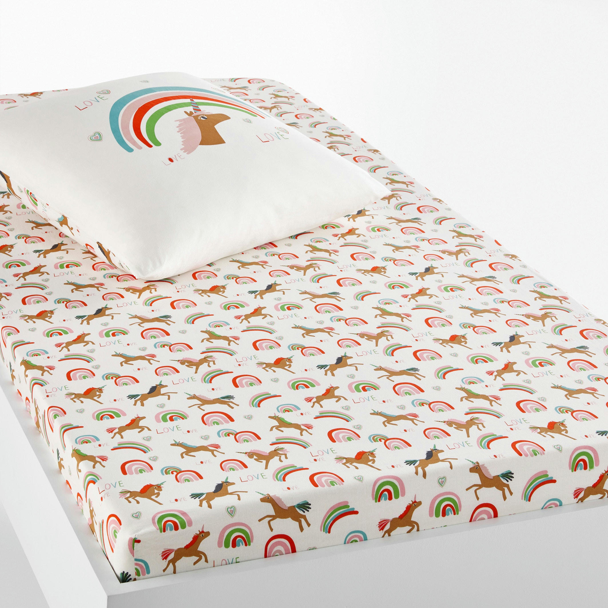Drap-housse en coton biologique, Licorne
