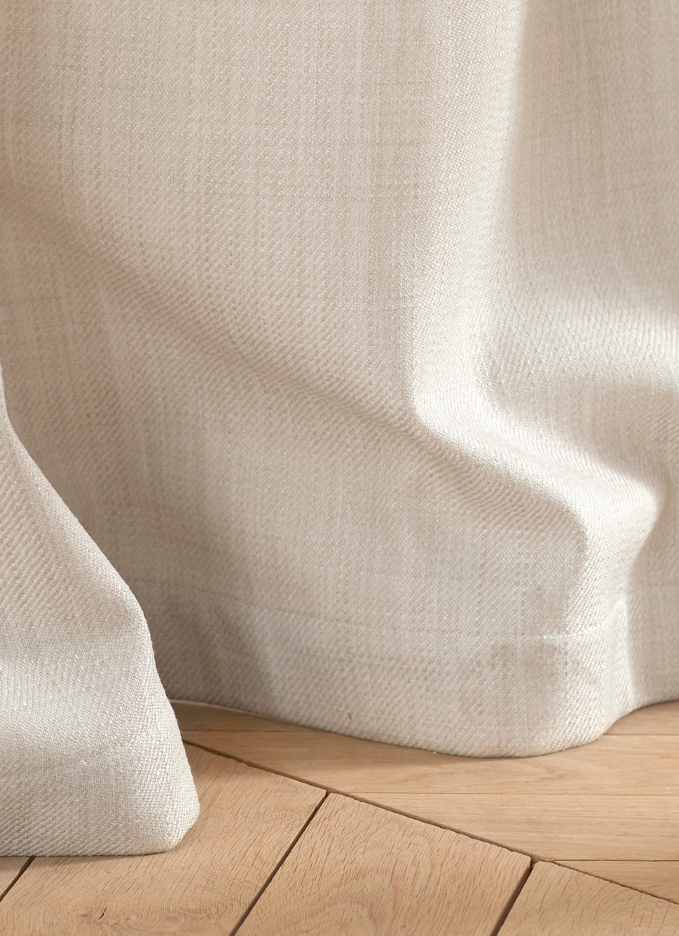 RIDEAU ISOLANT THERMIQUE UNI TEXTURÉ BLANC CASSÉ