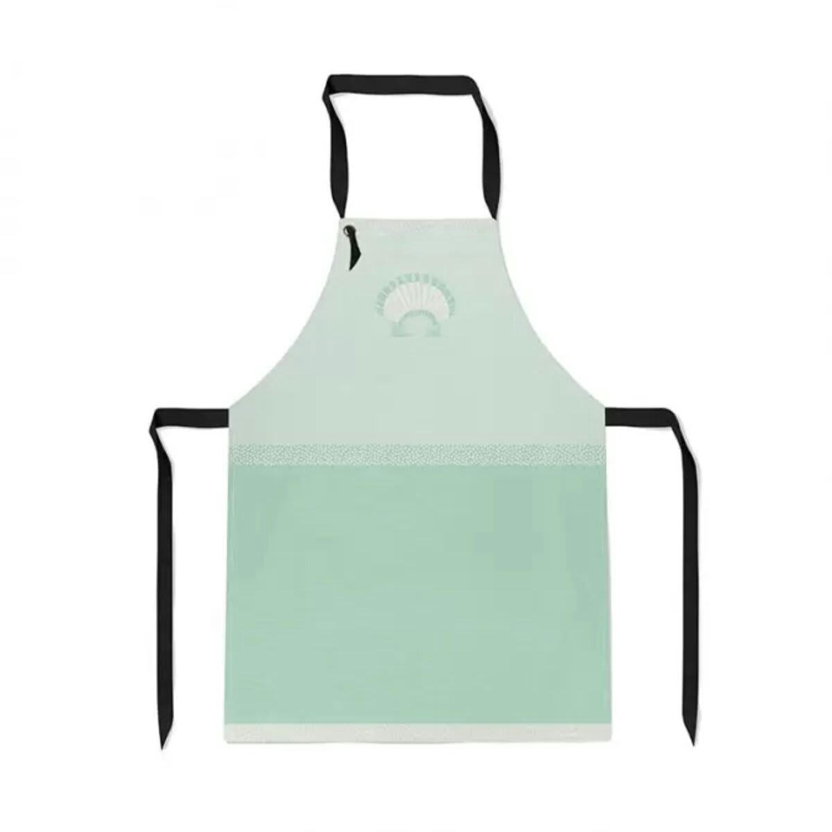 KONTATU - Tablier conton Kontatu Panorama Bidea vert  70x90 cm