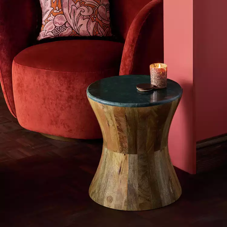 Habitat x Morris & Co. Marble Side table - Natural