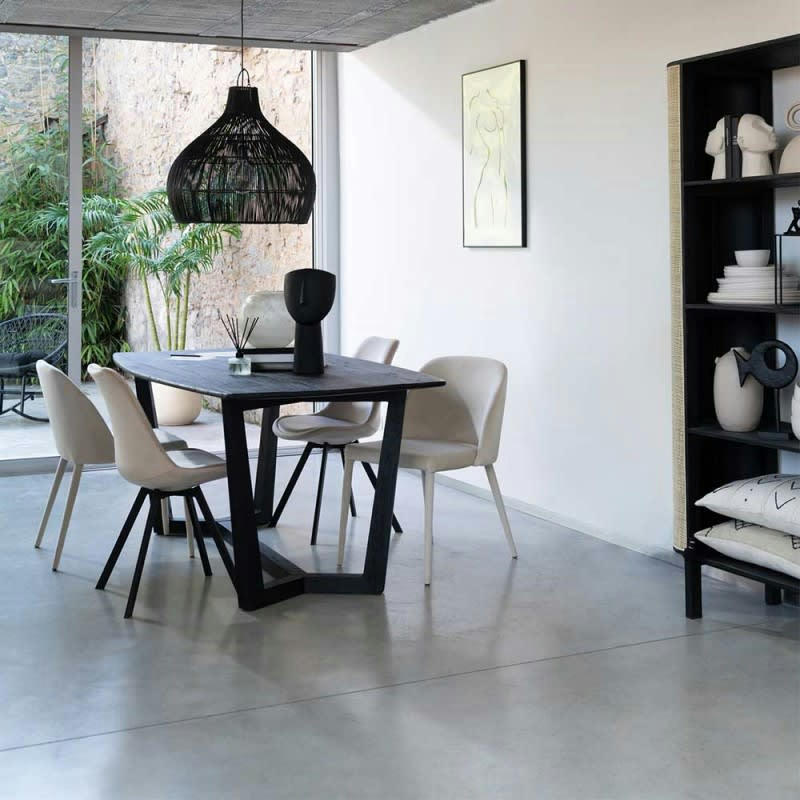 TAKU - 2 serre-livres tête en résine beige 16x11x22.5 cm