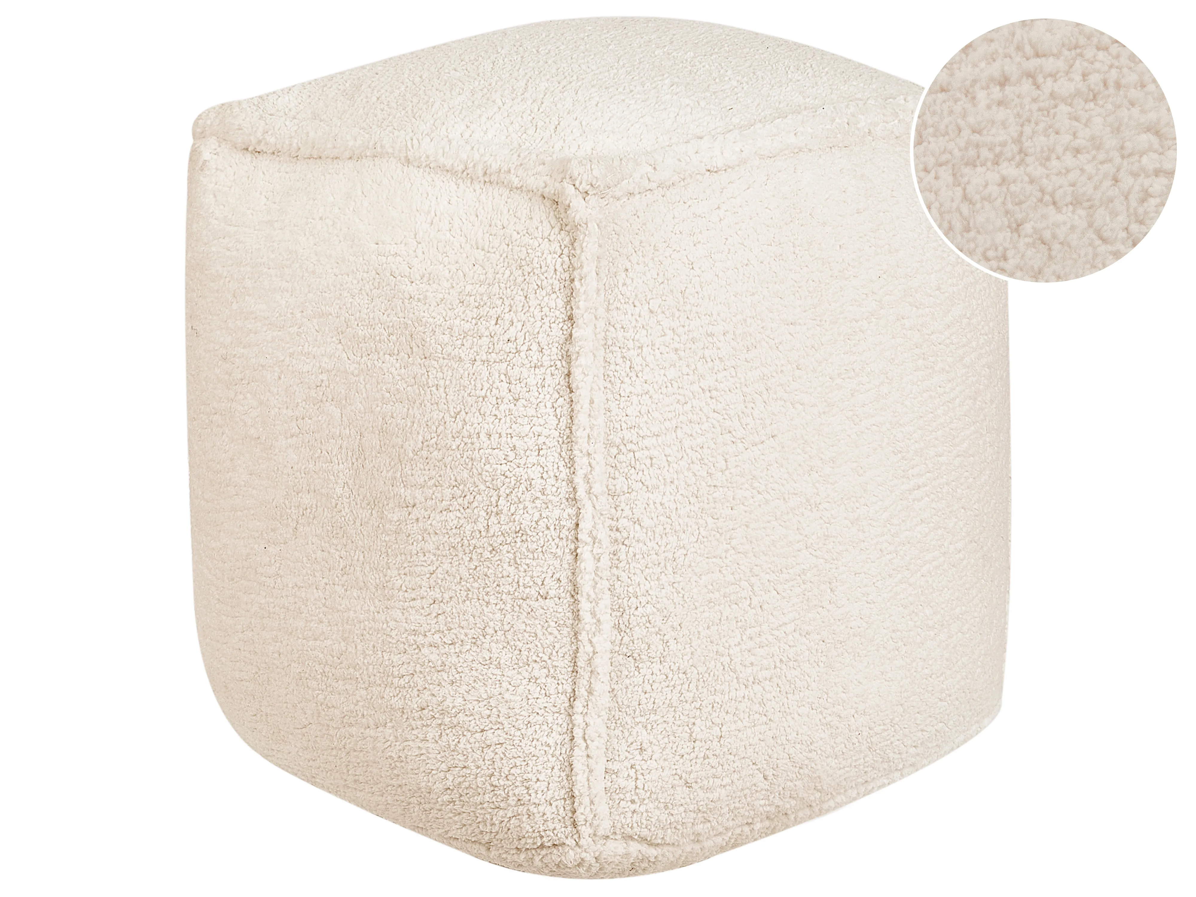Pouffe ALIPUR Boucle Light Beige