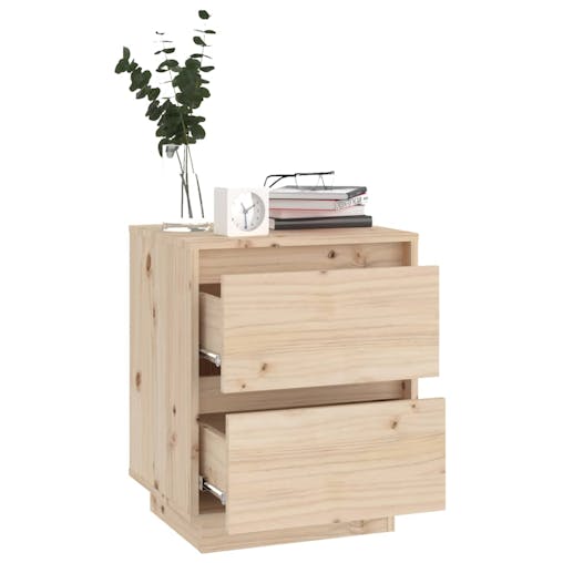 NNEVL Bedside Cabinets 2 pcs 40x35x50 cm Solid Wood Pine