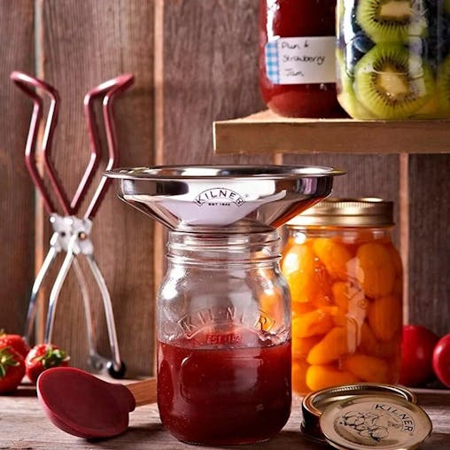 Kilner Preserving Set | Jar Tongs Funnel Jam Pan 6 x Preserve Jars 500ml