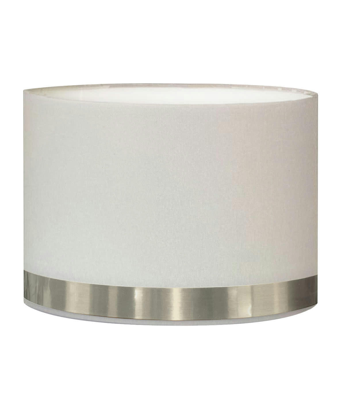 JONC - Abat-jour pour chevet rond blanc jonc aluminium D: 25 x H: 20