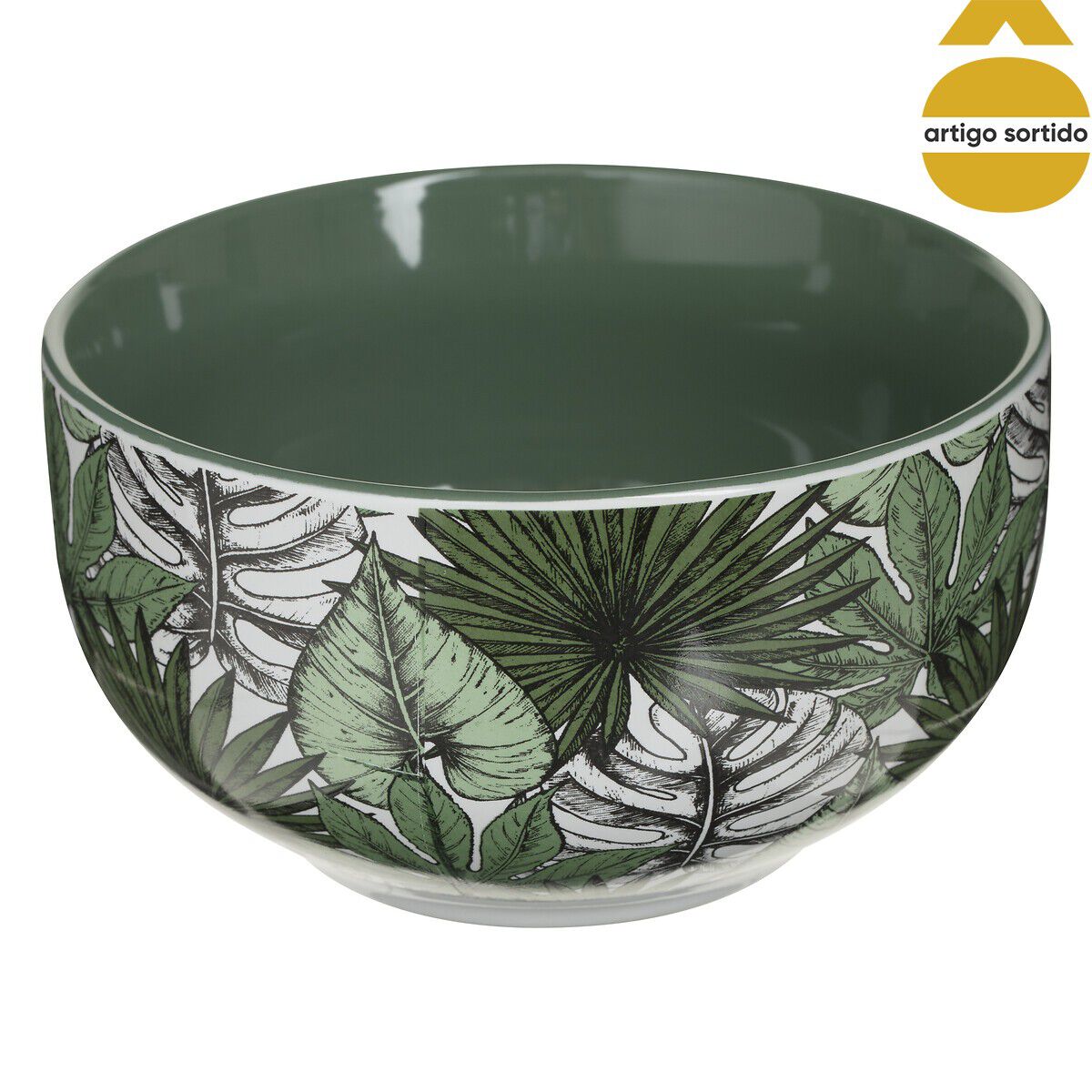 Tigela em cerâmica 50cl folhas JUNGLE