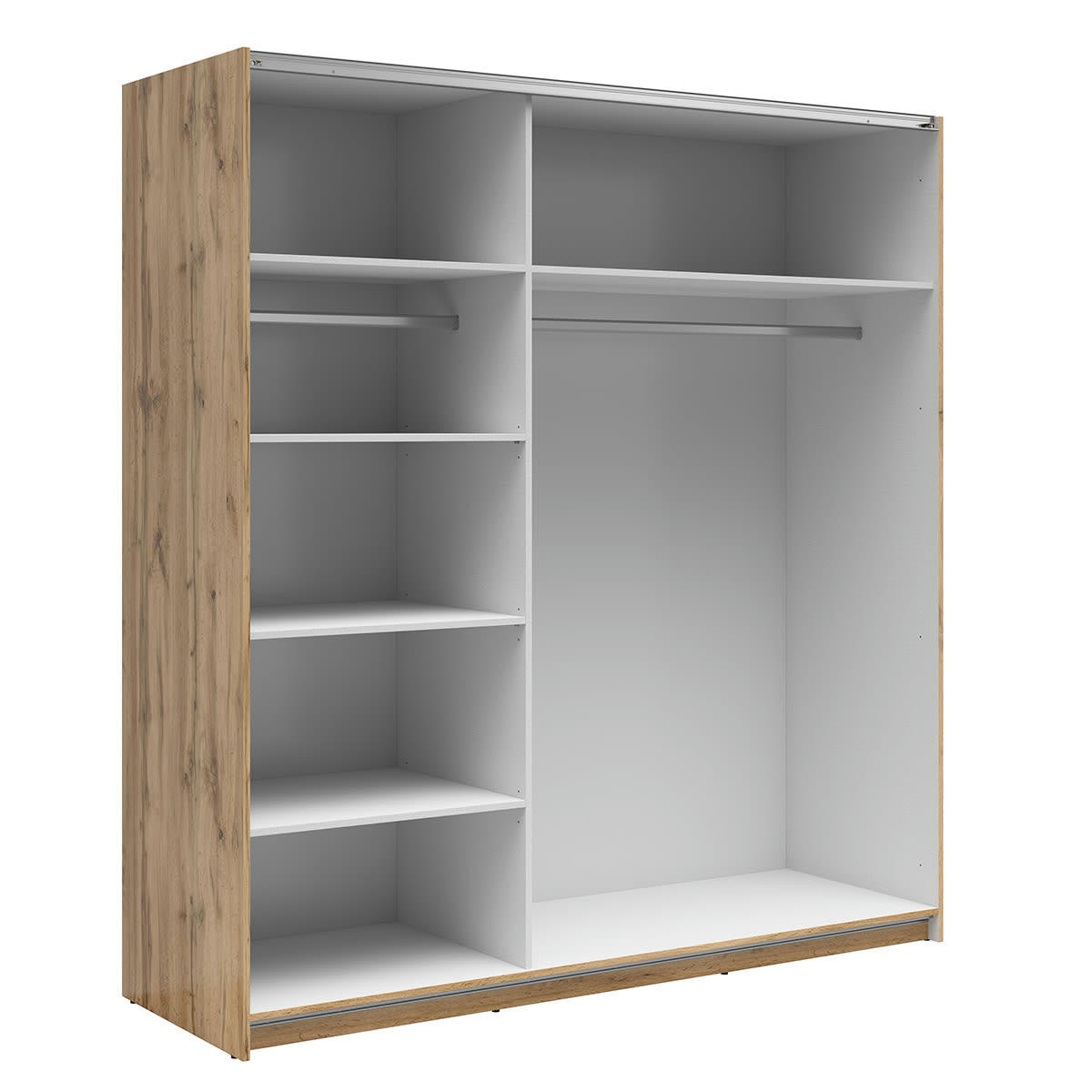 - Armoire 2 portes L183 x H195 cm panneaux agglomérés naturel