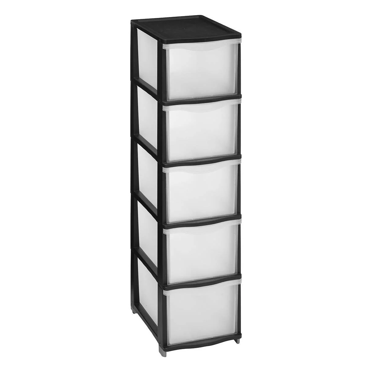 Wysoki regał plastikowy z szufladami PLAS, wys. 102,4 cm