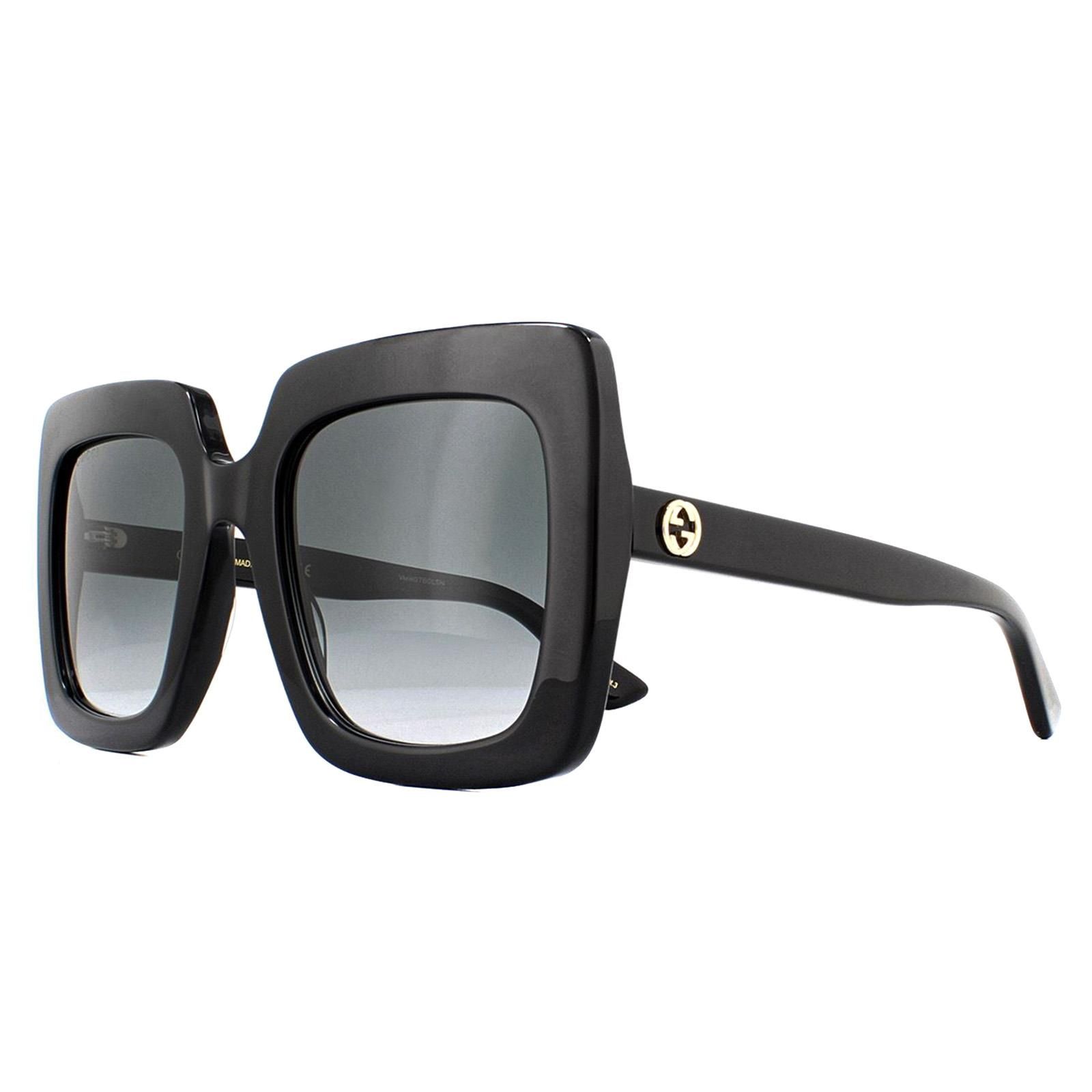 Gucci Square Black Grey Gradient Sunglasses