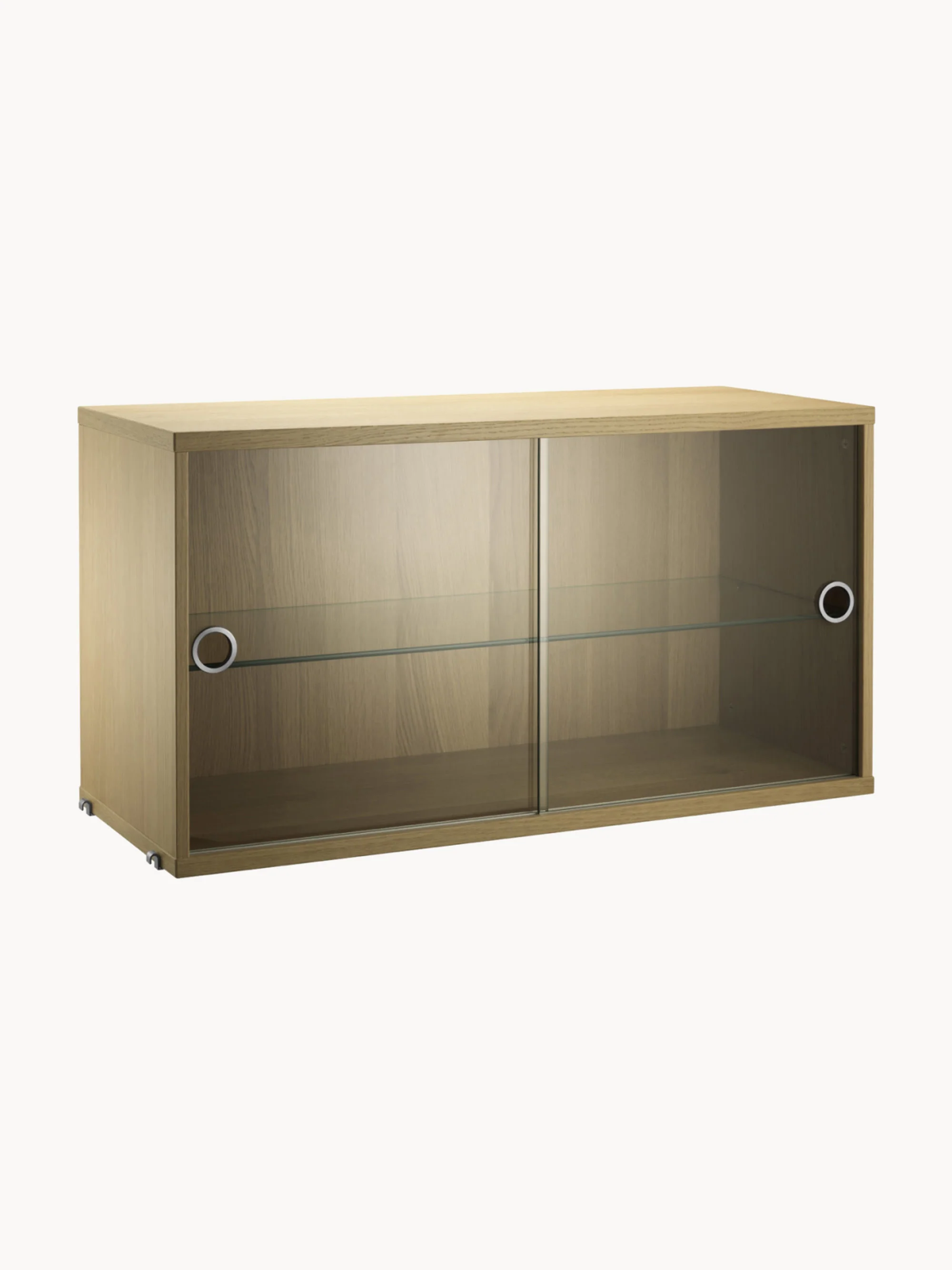 Vitrinen-Schrankelement String System mit Schwenktüren, B 78 x T 30 cm