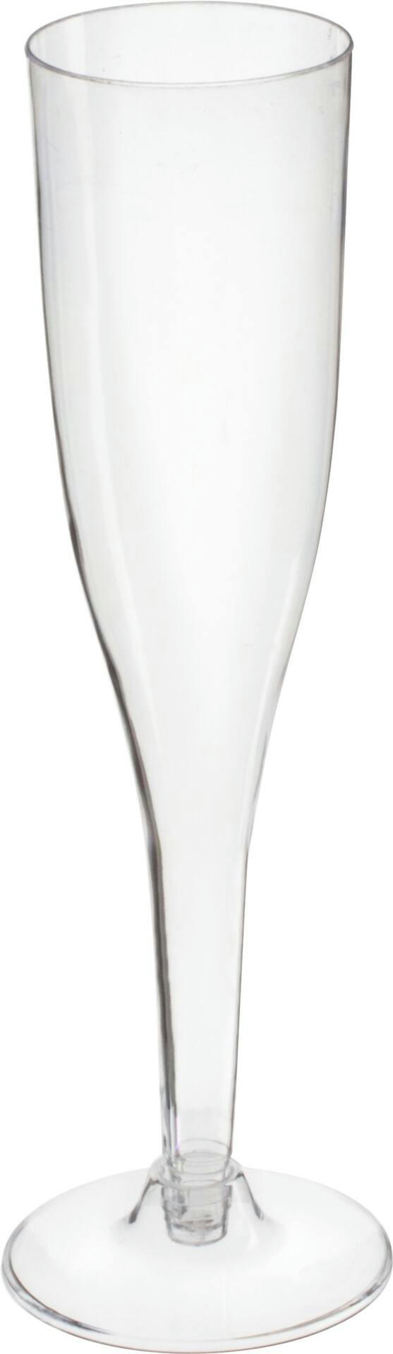 Big Party Pack Plastic Reusable Champagne Flutes, Clear, 5.5-oz, 20-pk, for Christmas/New Year's Eve/Graduation/Wedding