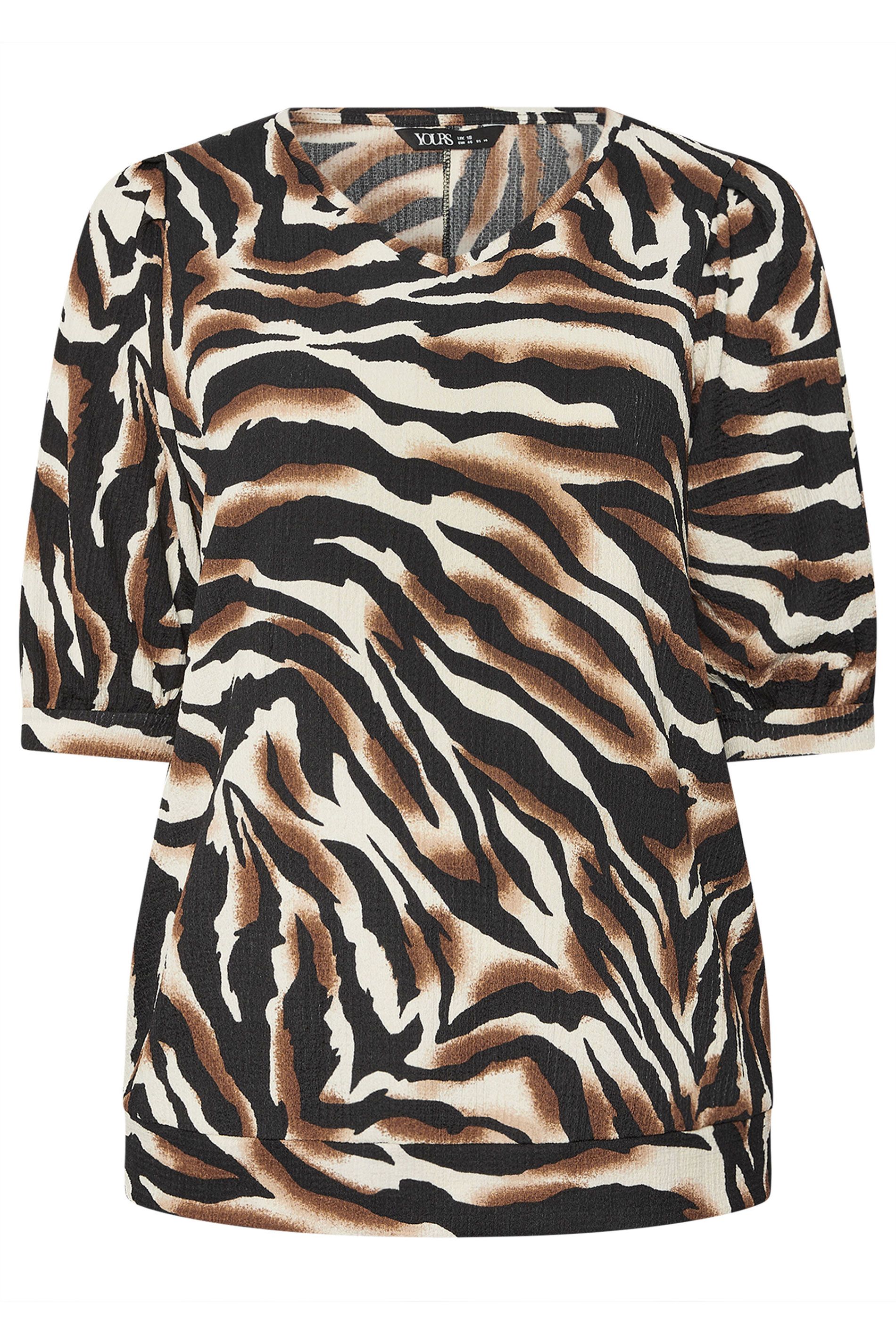 Yours Animal Balloon Sleeve Top