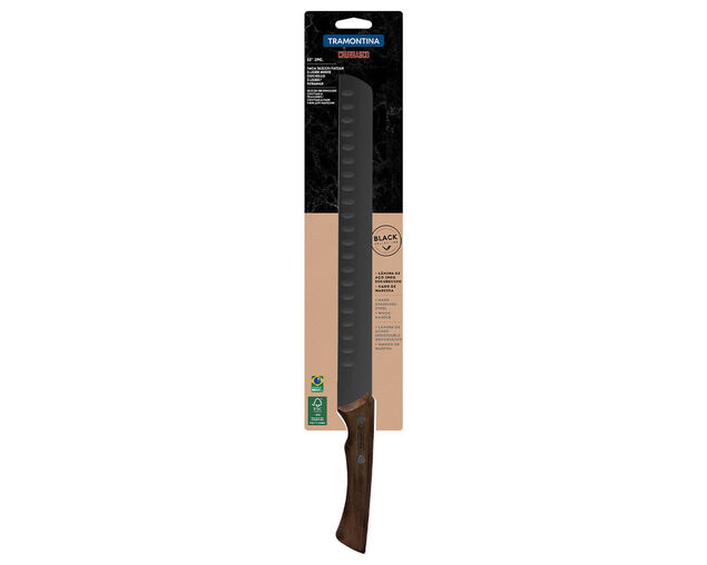 Tramontina Churrasco Black Collection FSC Certified Plain Edge Brisket Slicer - 12"