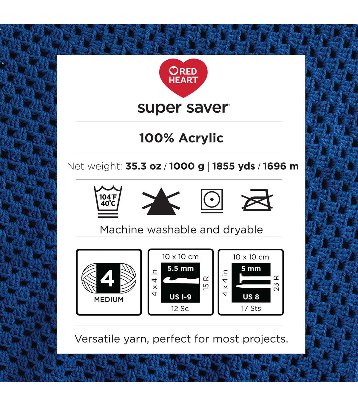 Red Heart 1000g Worsted Super Saver Value Yarn