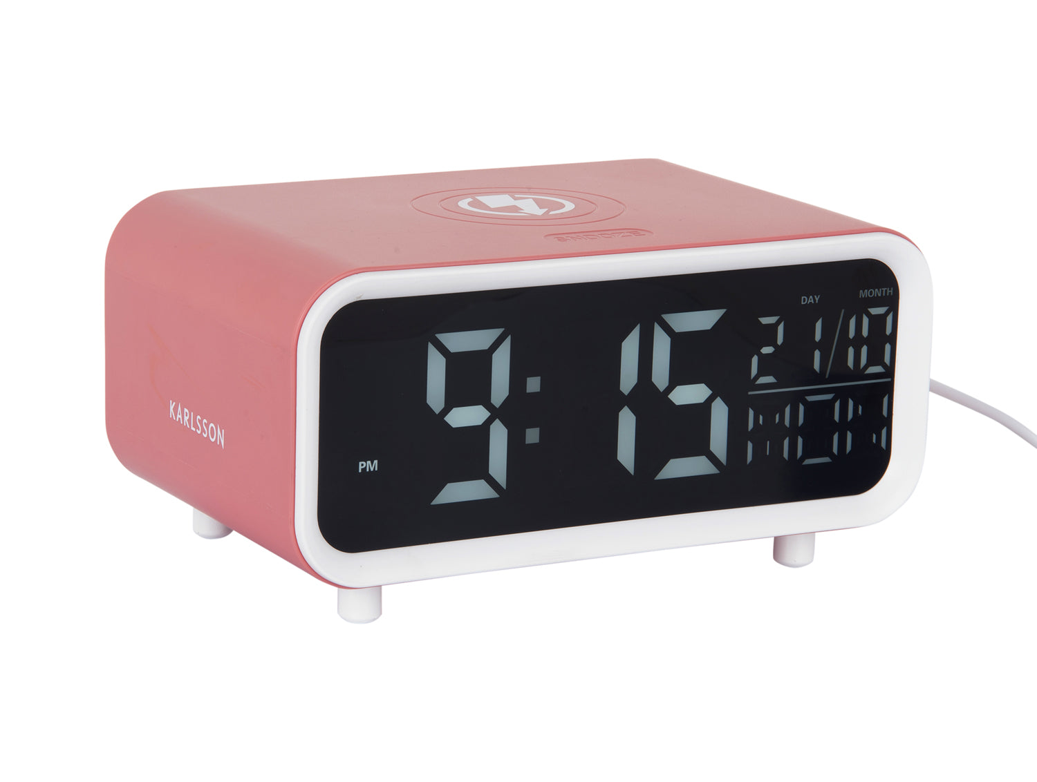 Karlsson - Alarm Clock Chunky LED w. Phone Charger