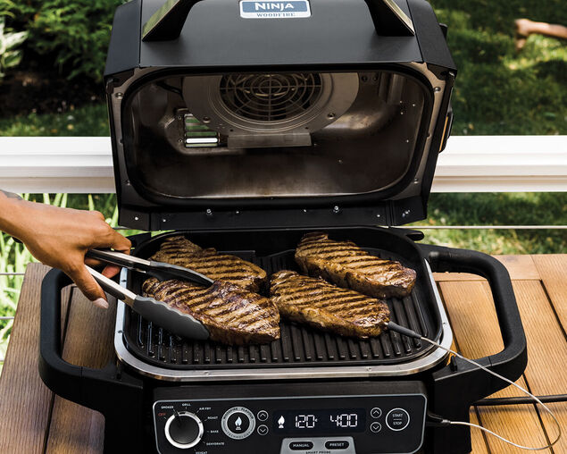 Ninja 7-in-1 Outdoor Electric BBQ Grill & Smoker with Woodfire Technology