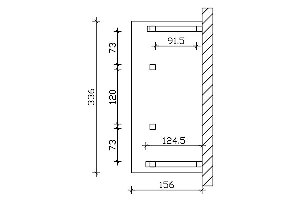 Auvent bois SKAN HOLZ Paderborn 5, 336x156cm, épicéa, traitement coloré chêne clair