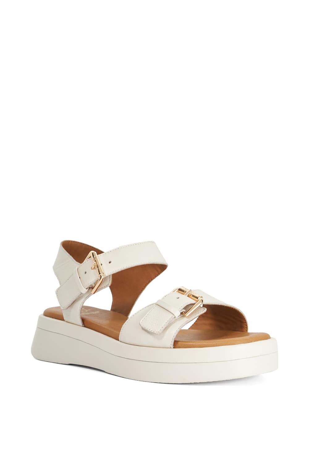 Dune London Wide Fit 'Licia' Leather Sandals