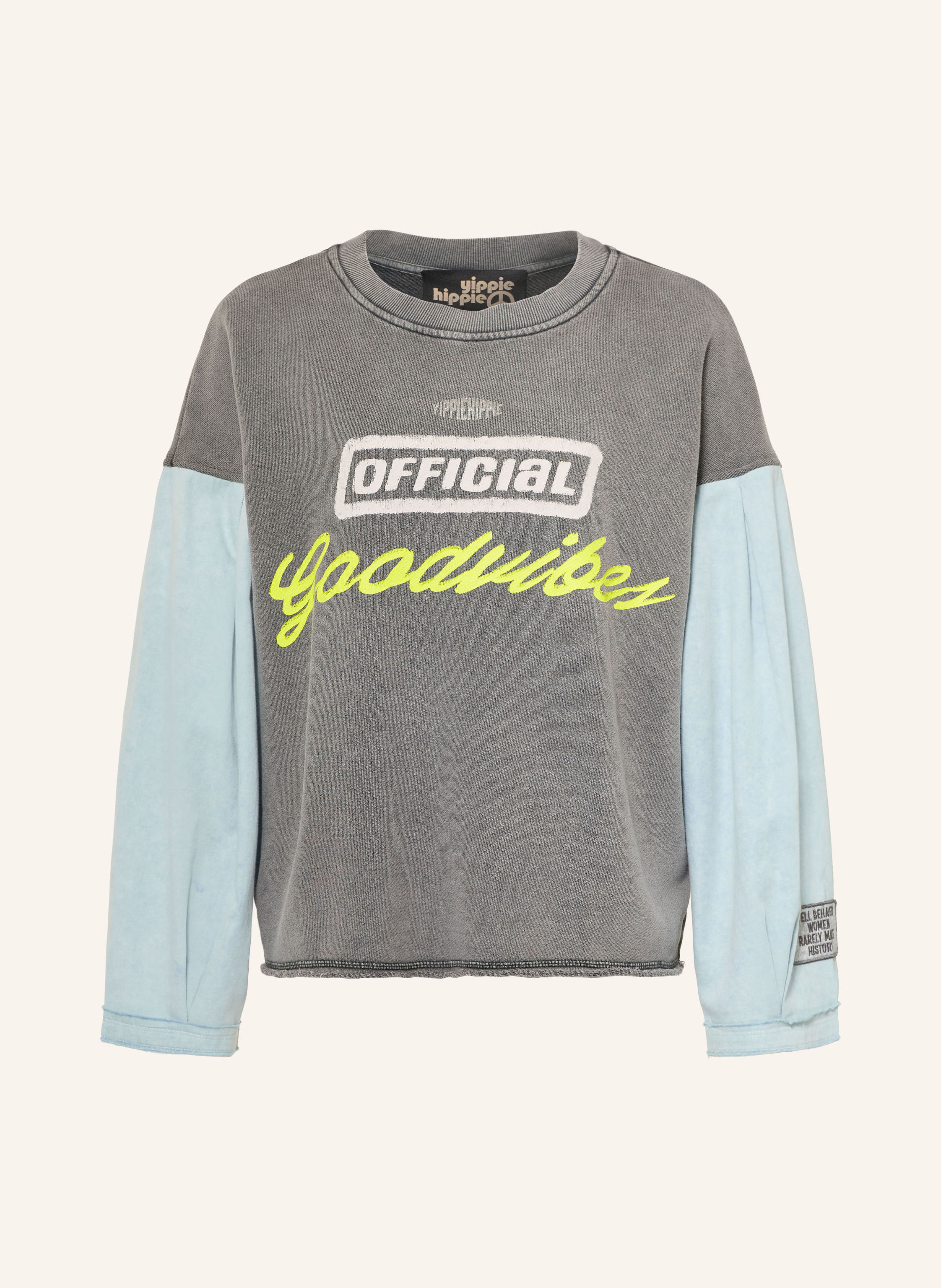 yippie hippie Sweatshirt im Materialmix