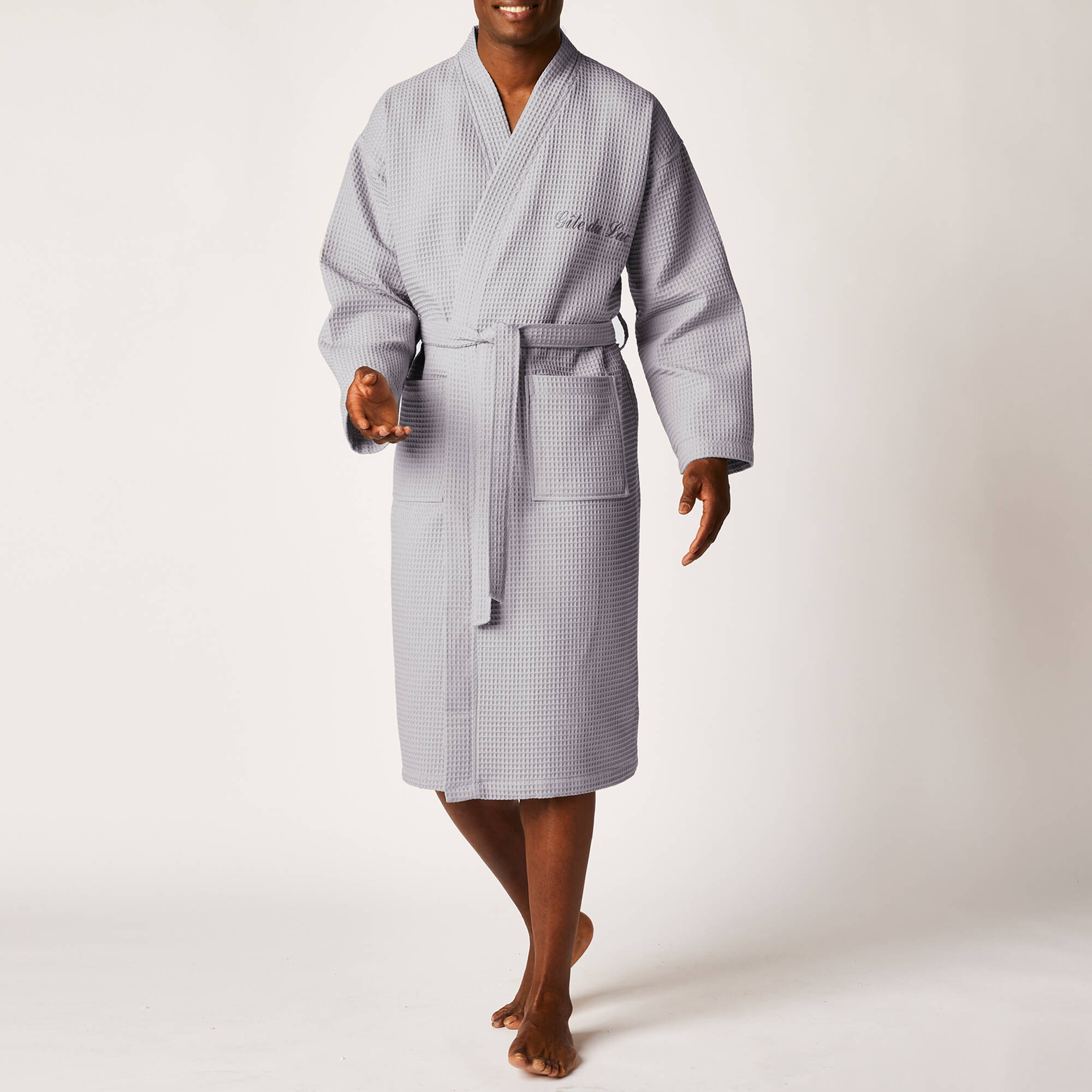 Peignoir col kimono mixte nid d&rsquo;abeille Colombine&reg;, 240g/m2