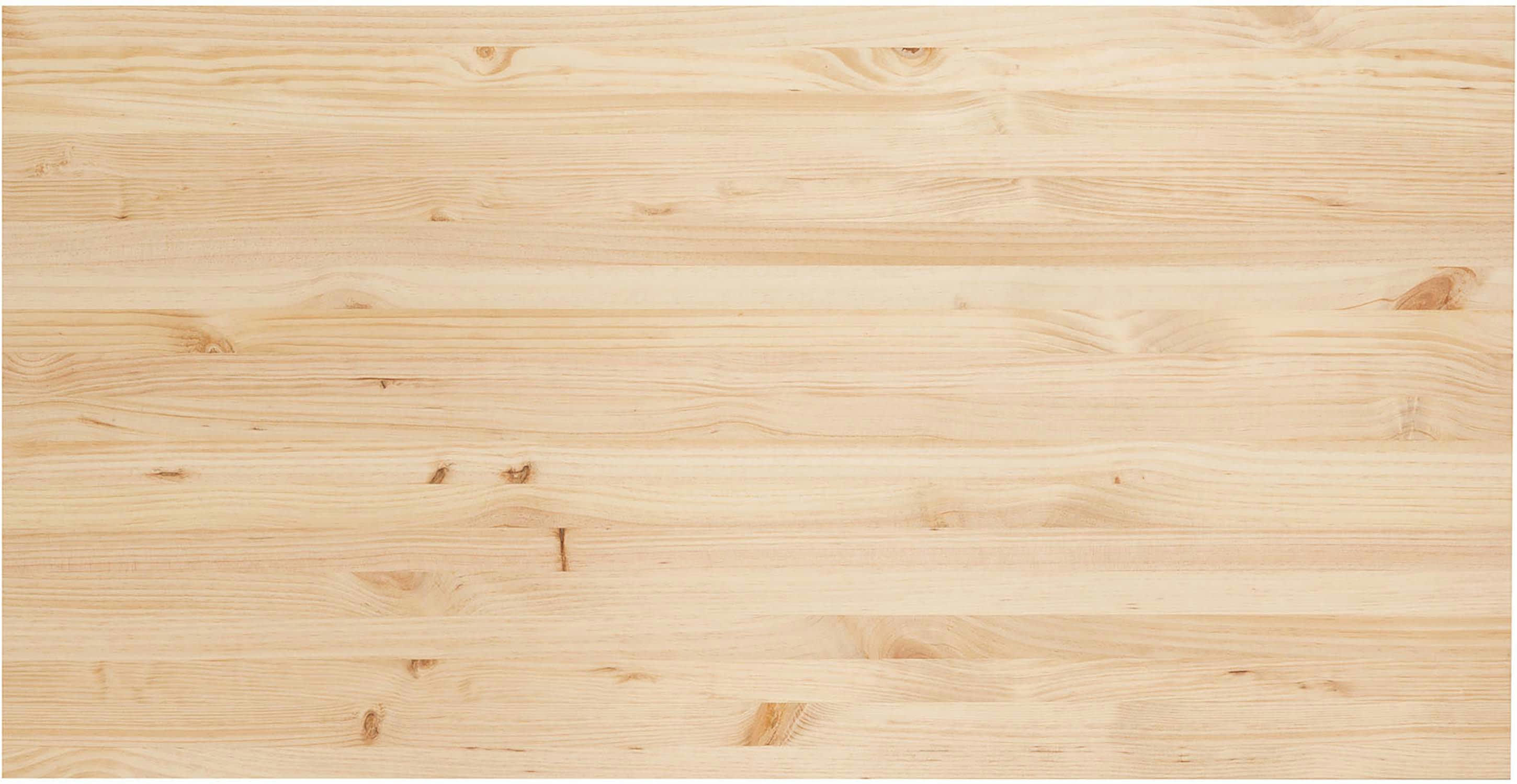 - Plateau de bureau en pin massif 120 x 60 x 1,8 cm