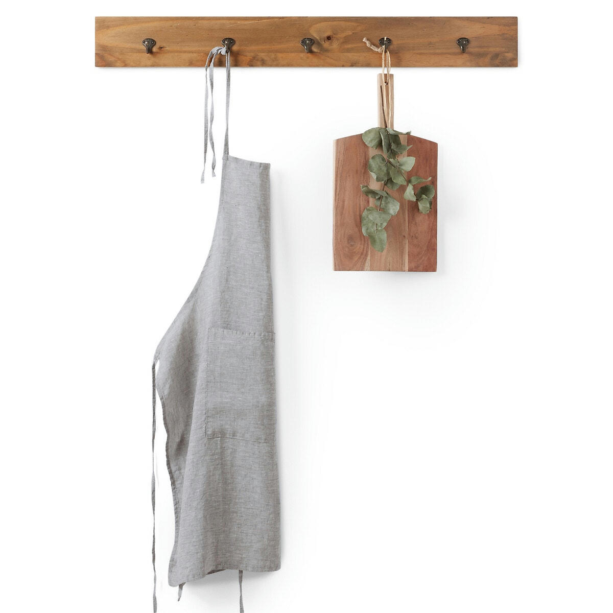 Tablier en lin lavé chambray Victorine