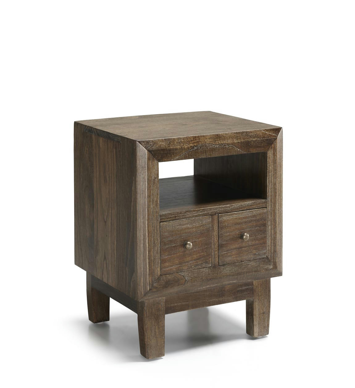 SINDORO - Table de chevet bois marron L45 cm