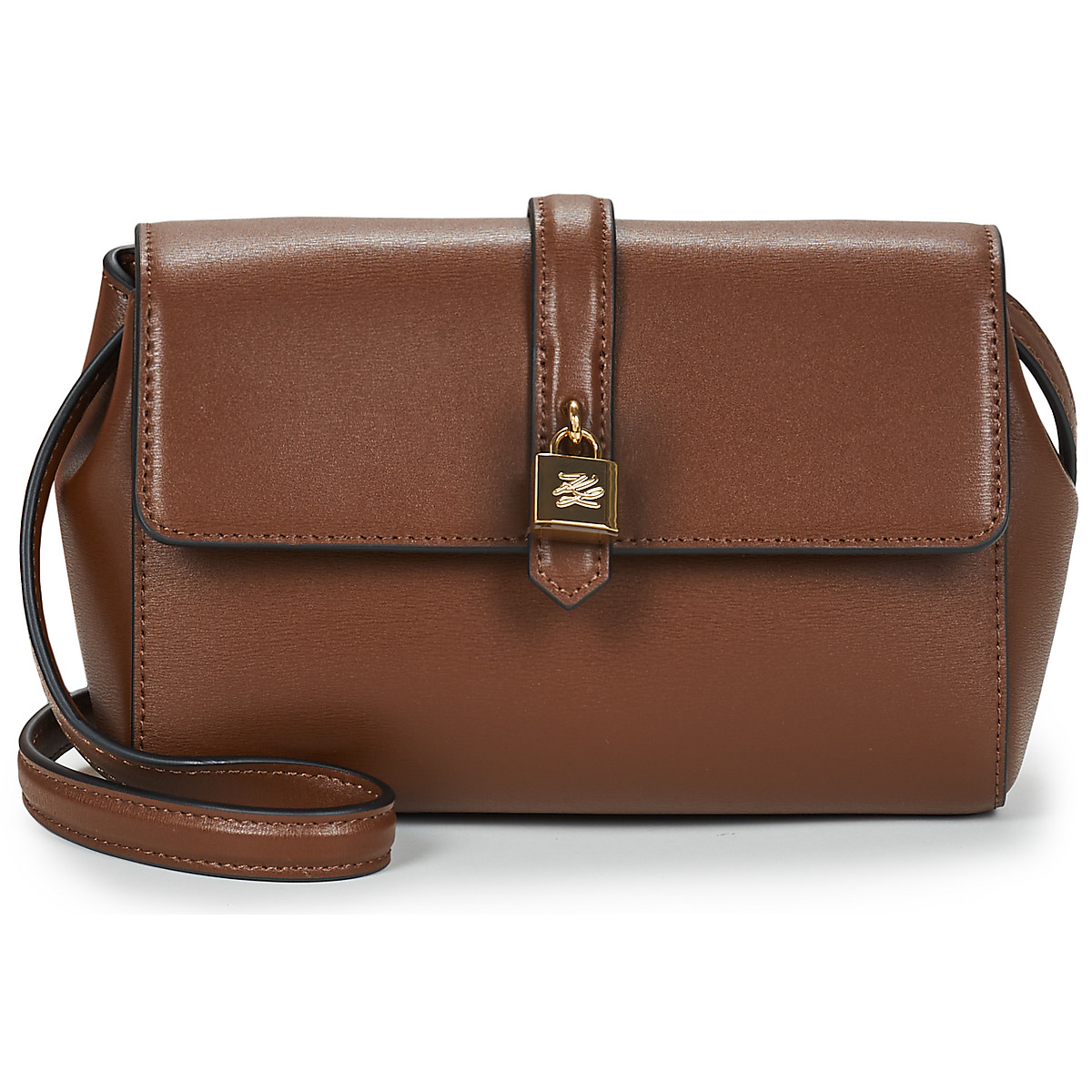 Karl Lagerfeld - K/AUTOGRAPH PADLOCK SM FLAP CB - Brown