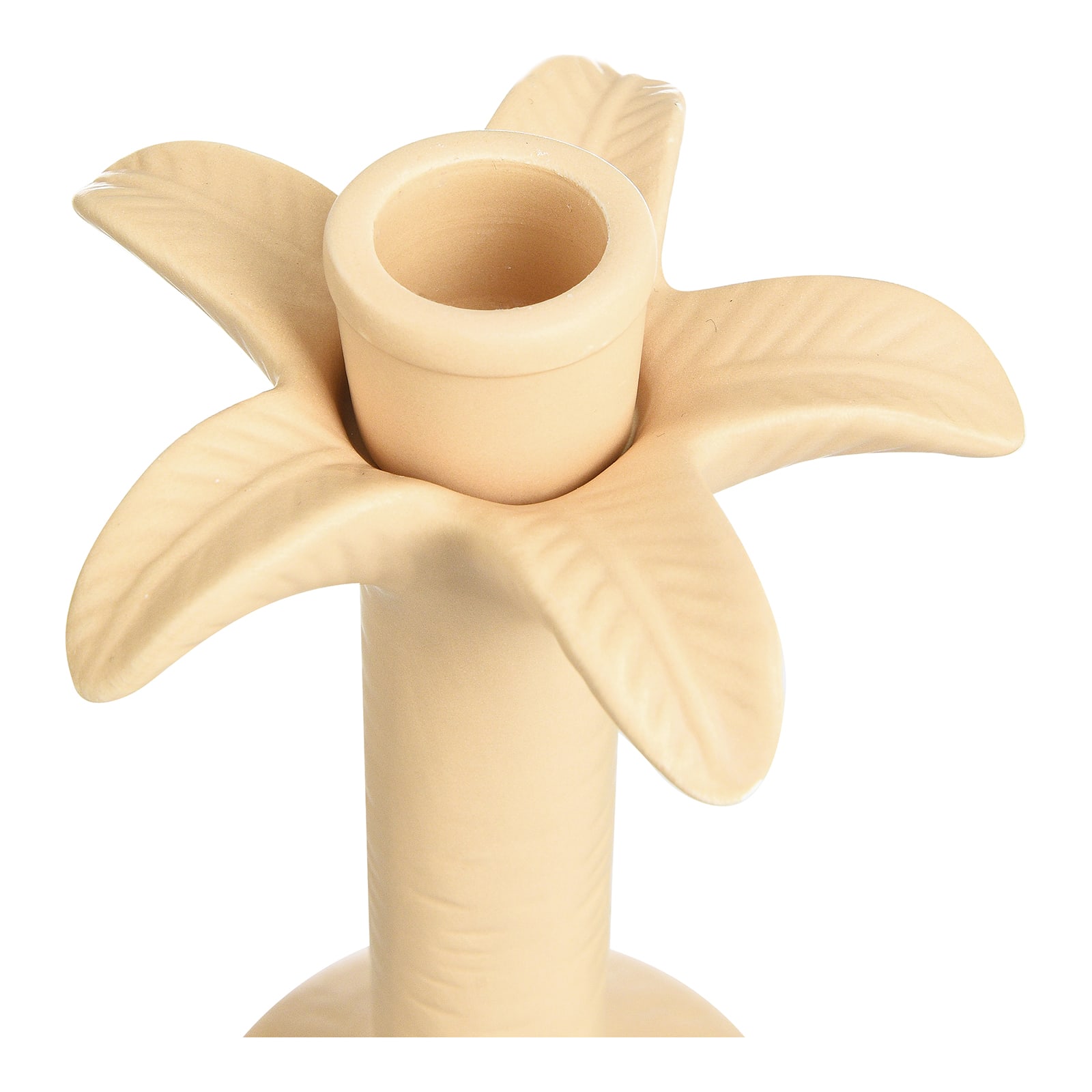 Stabkerzenhalter Palme Beige, ⌀ 10 cm, H 160 mm